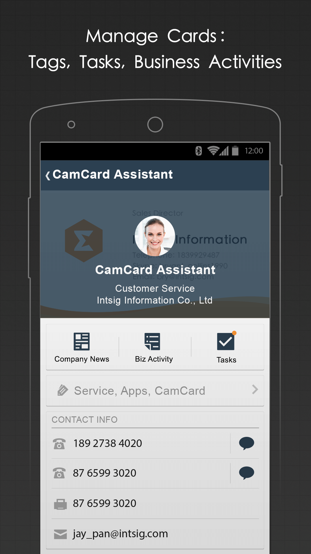 اسکرین شات 4 برنامه CamCard Business