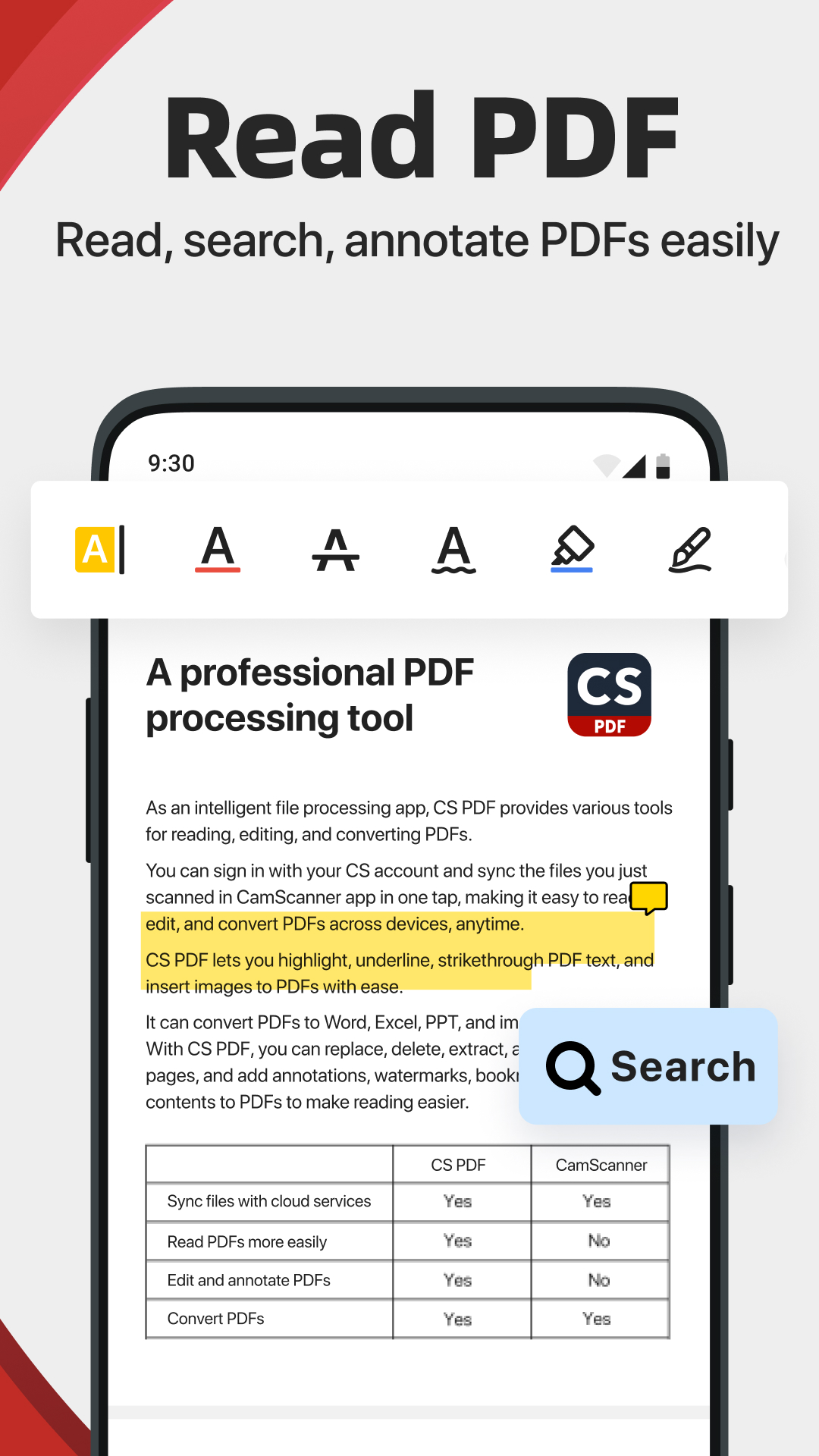 اسکرین شات 4 برنامه CS PDF Reader - PDF Editor