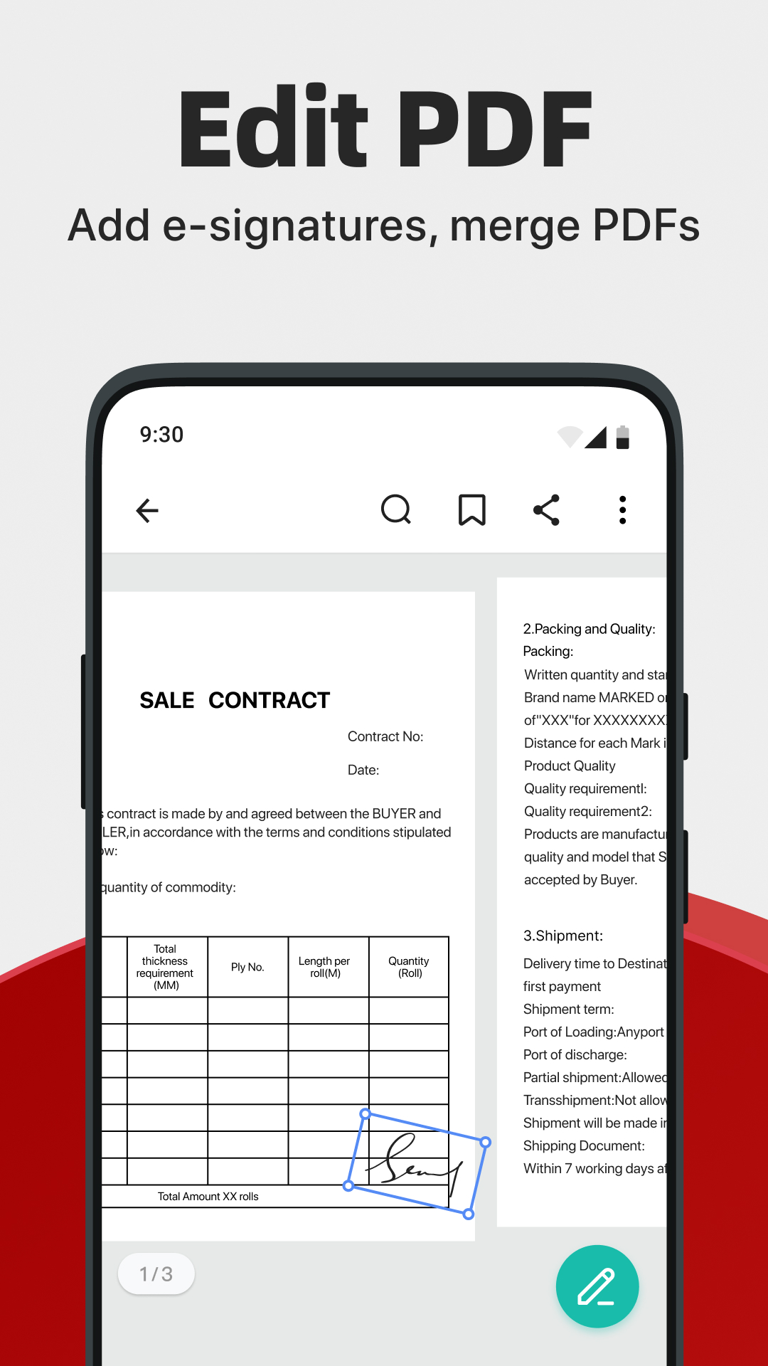 اسکرین شات 5 برنامه CS PDF Reader - PDF Editor