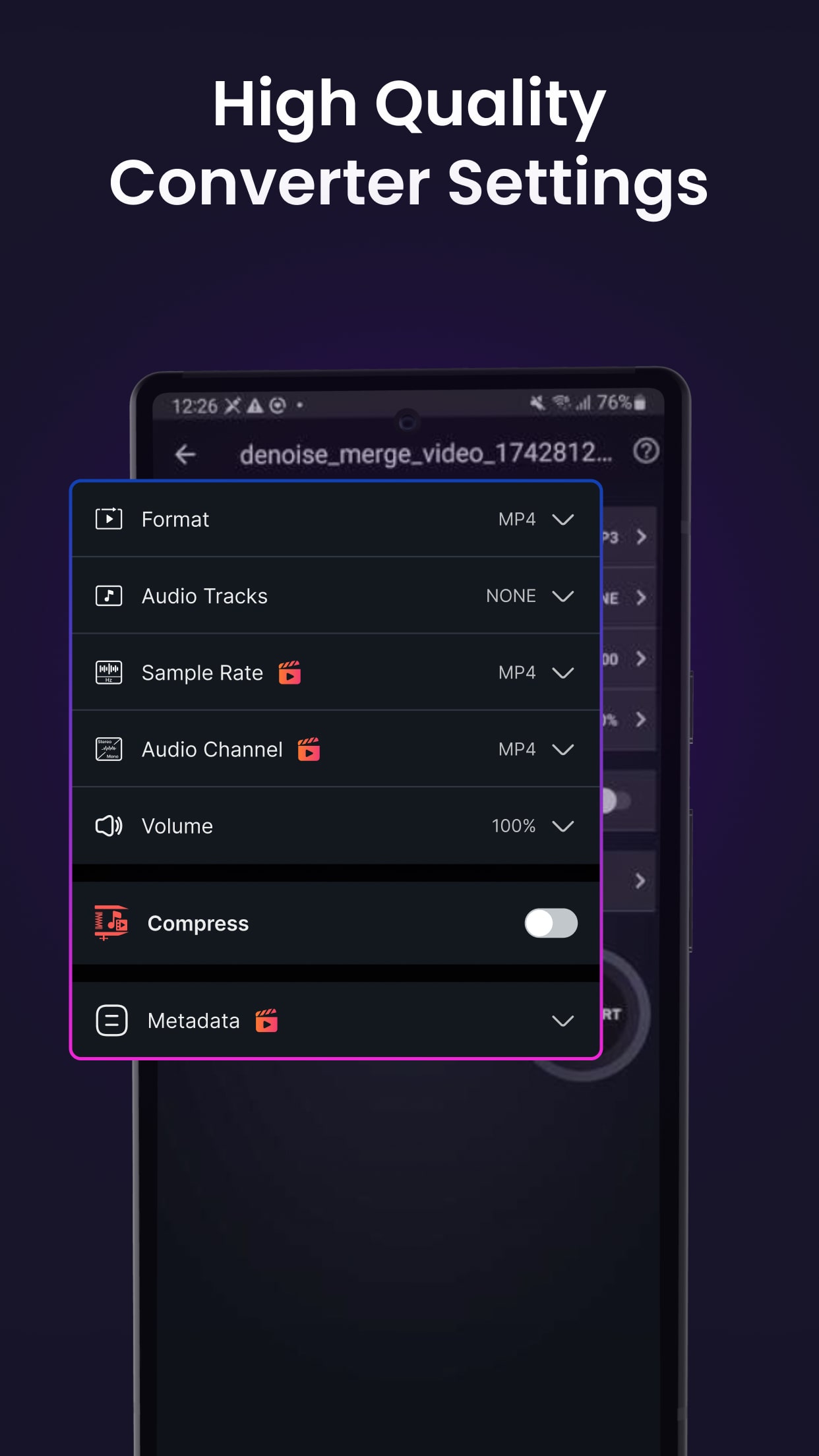 اسکرین شات 2 برنامه Video to Audio MP3 Converter