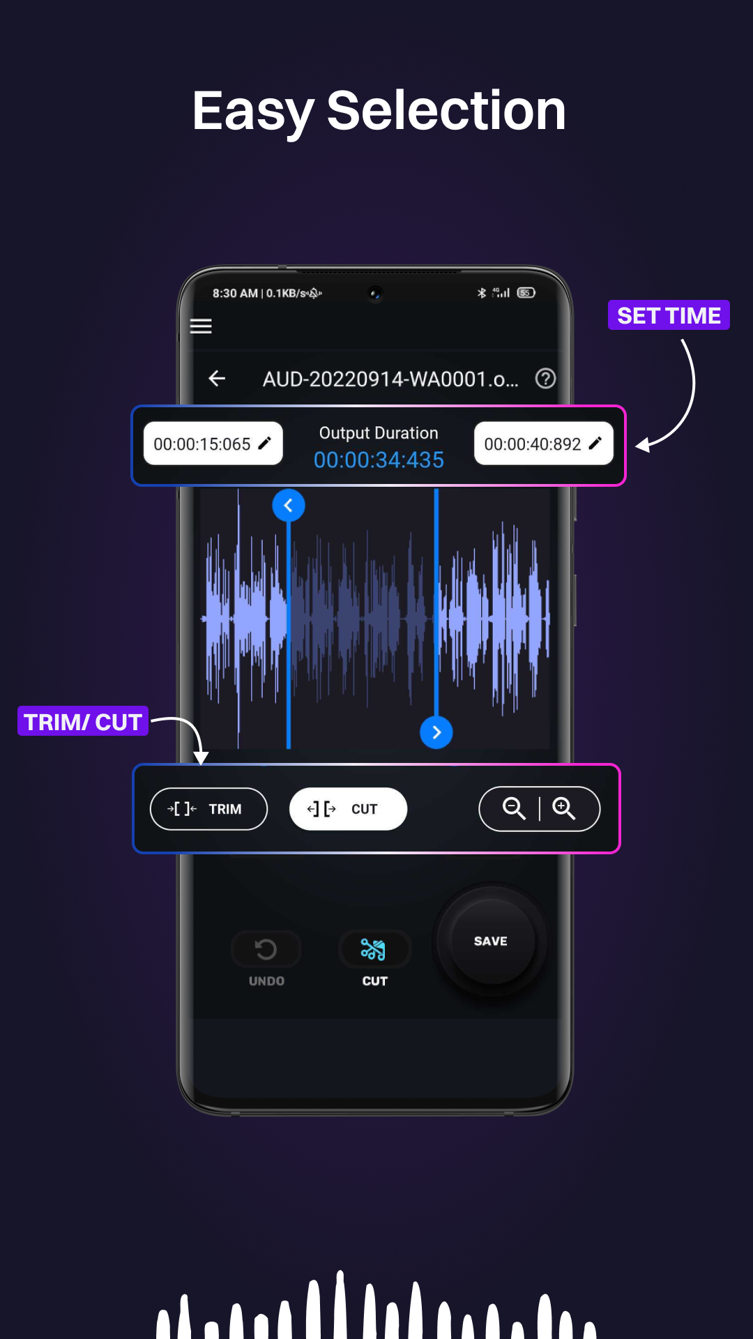 اسکرین شات 2 برنامه Video to MP3 Converter Cutter