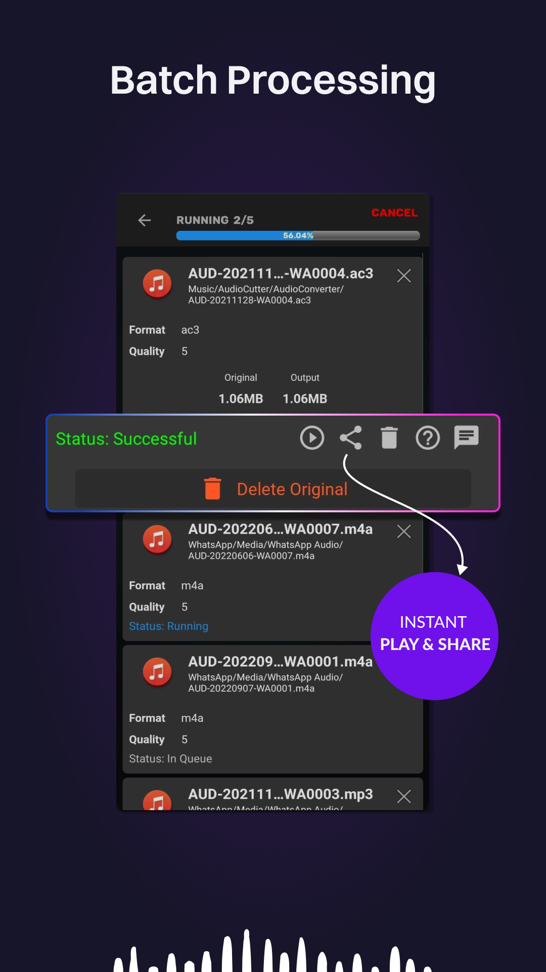 اسکرین شات 8 برنامه Video to MP3 Converter Cutter