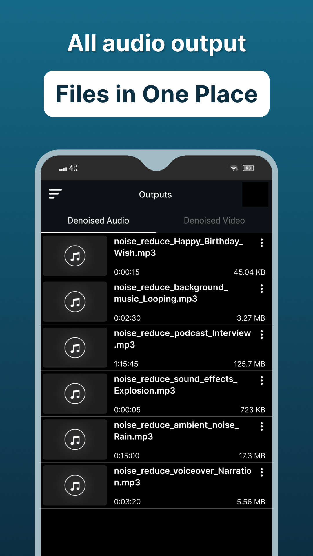 اسکرین شات 6 برنامه Audio Video Noise Reducer V2