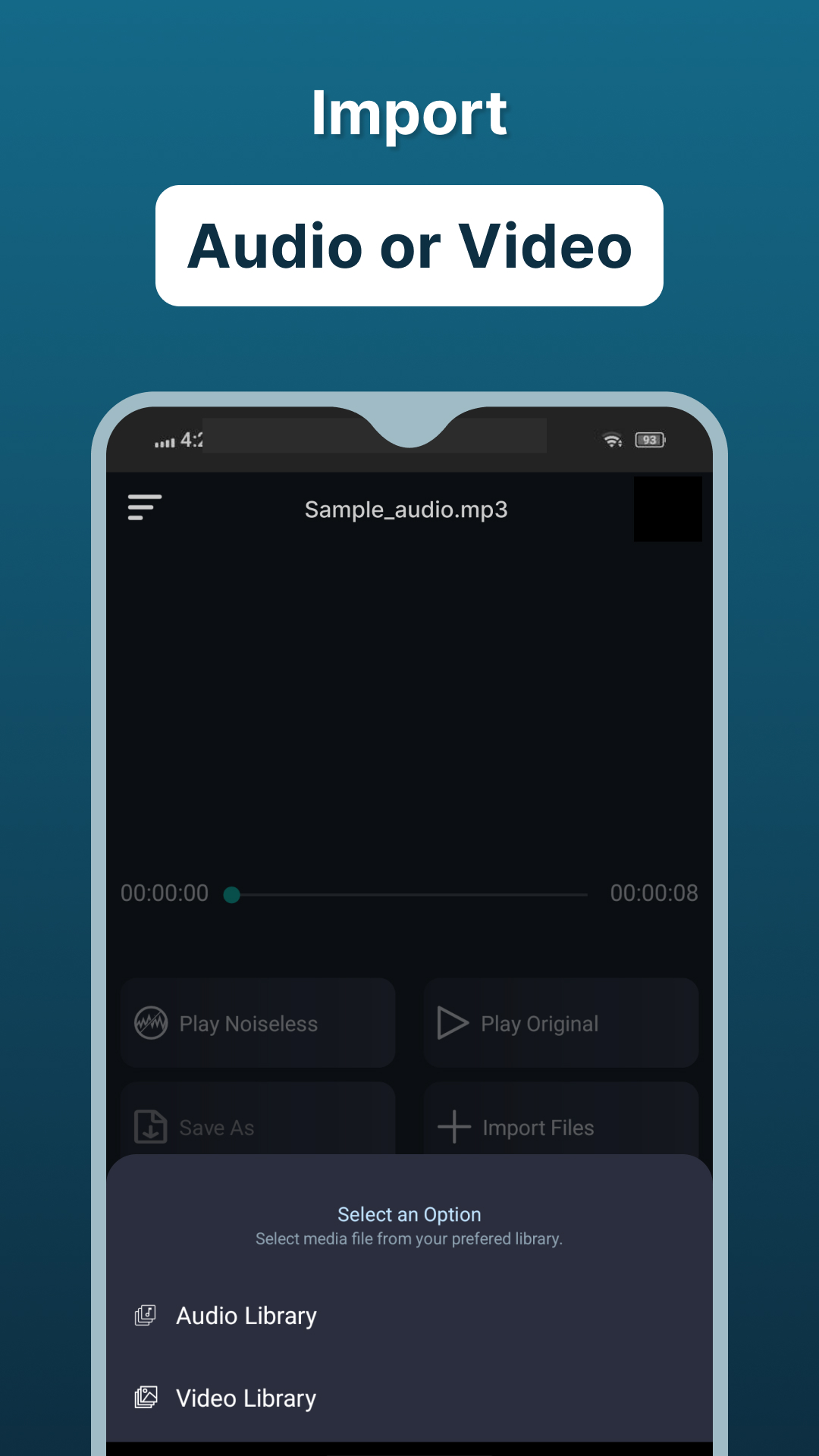 اسکرین شات 5 برنامه Audio Video Noise Reducer V2