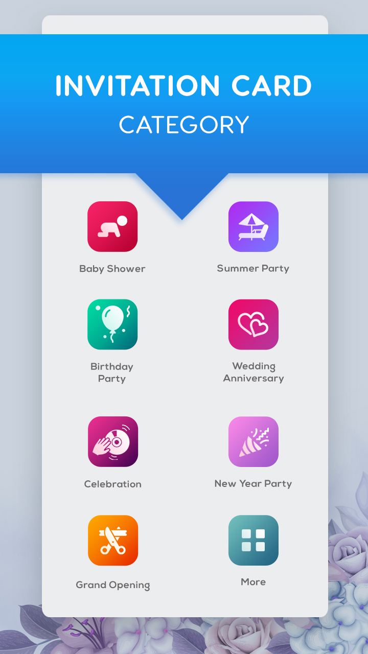 اسکرین شات 1 برنامه Invitation Card Maker
