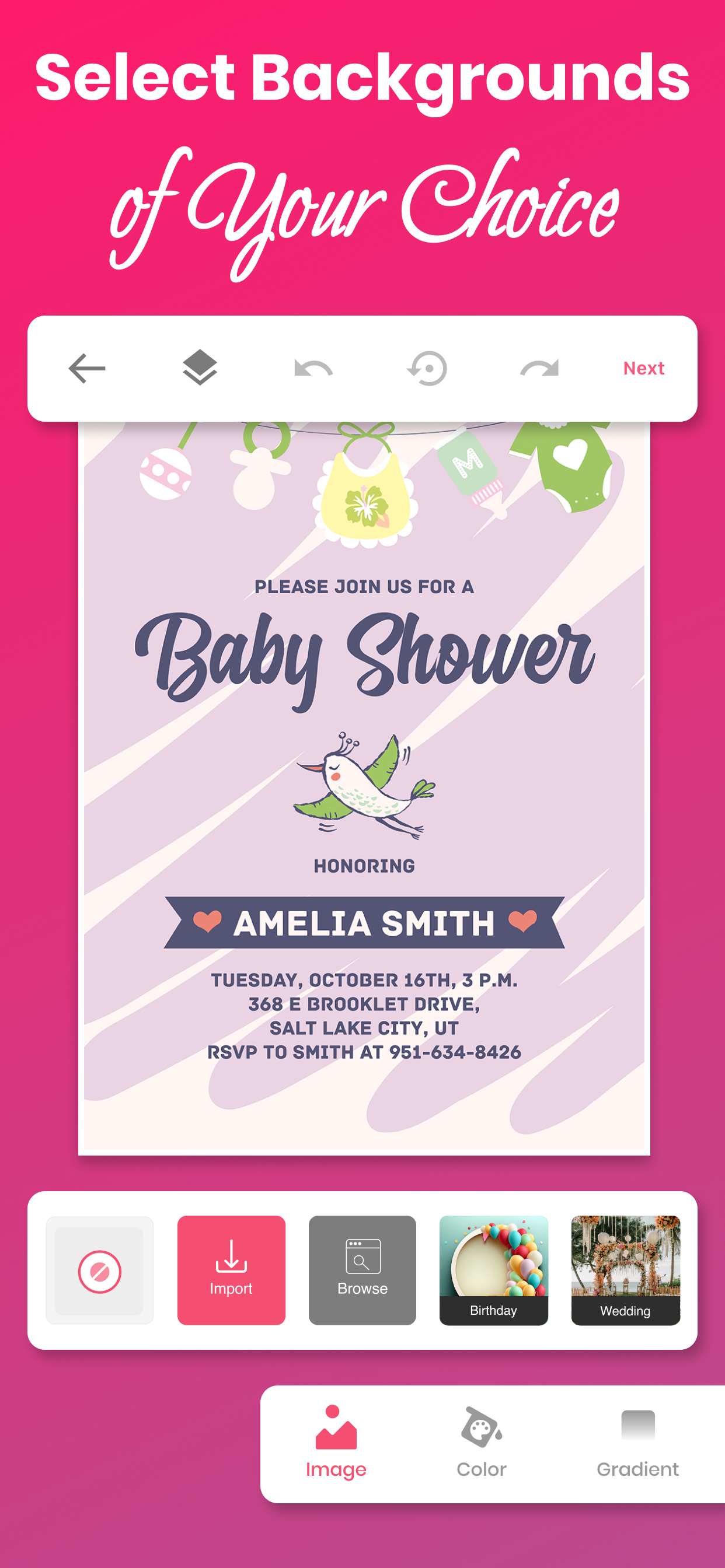 اسکرین شات 7 برنامه Invitation Card Maker & Design