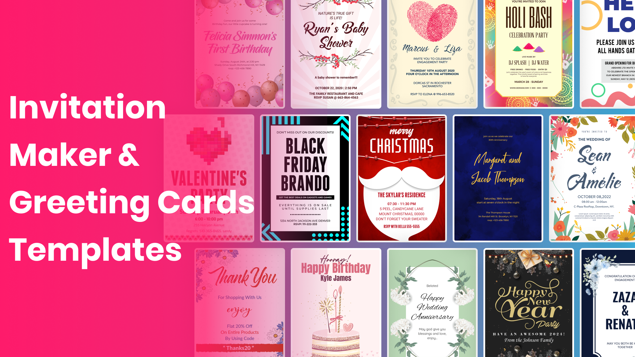 اسکرین شات 1 برنامه Invitation Card Maker & Design