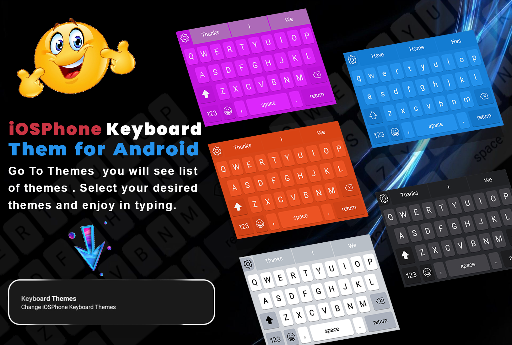اسکرین شات 2 برنامه Ios Keyboard For Android
