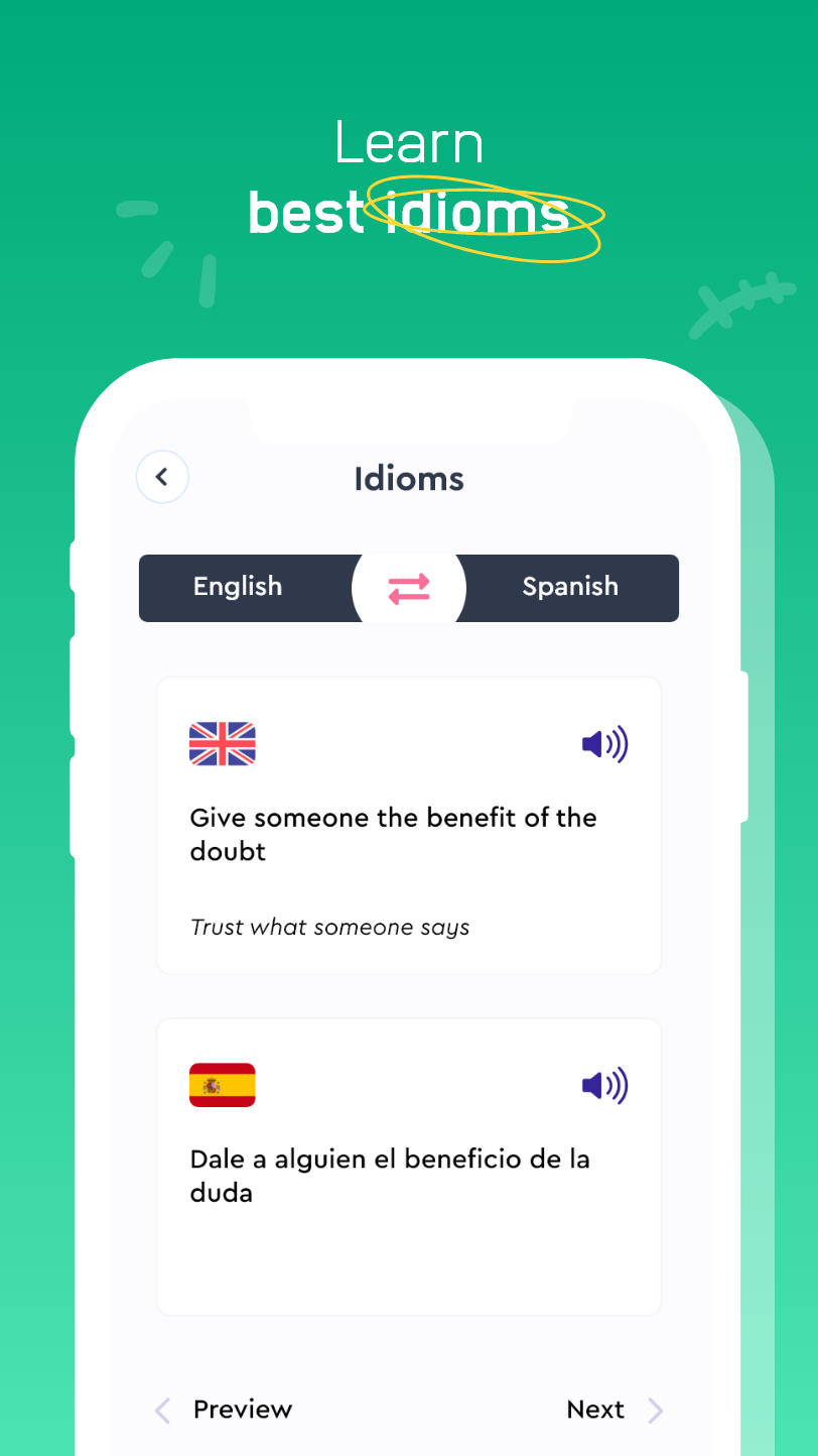 اسکرین شات 1 برنامه Duff - Learn Languages & Speak