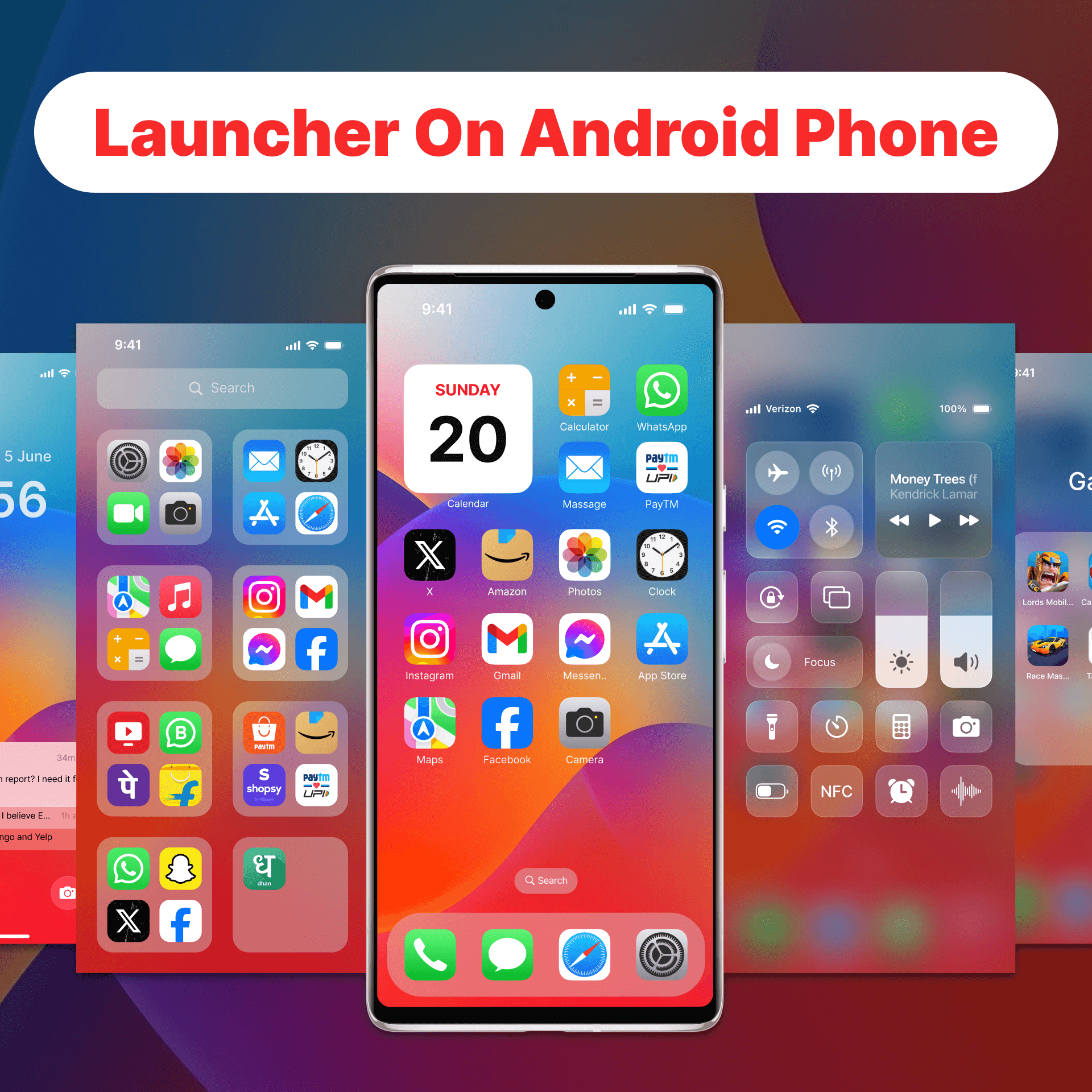 اسکرین شات 1 برنامه OS 18 Launcher for OS Themes