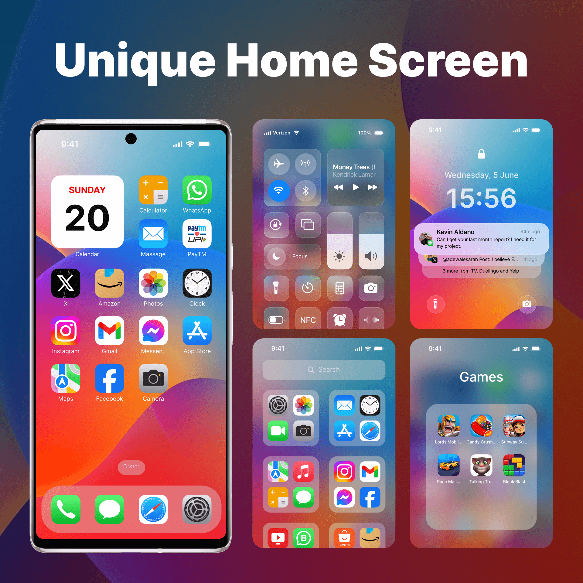 اسکرین شات 2 برنامه OS 18 Launcher for OS Themes