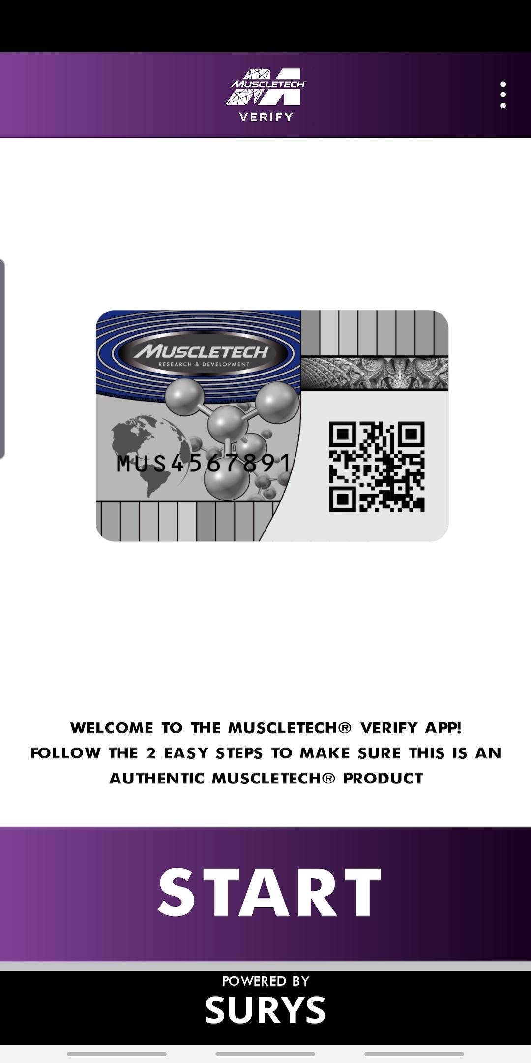 اسکرین شات 1 برنامه MuscleTech® Verify