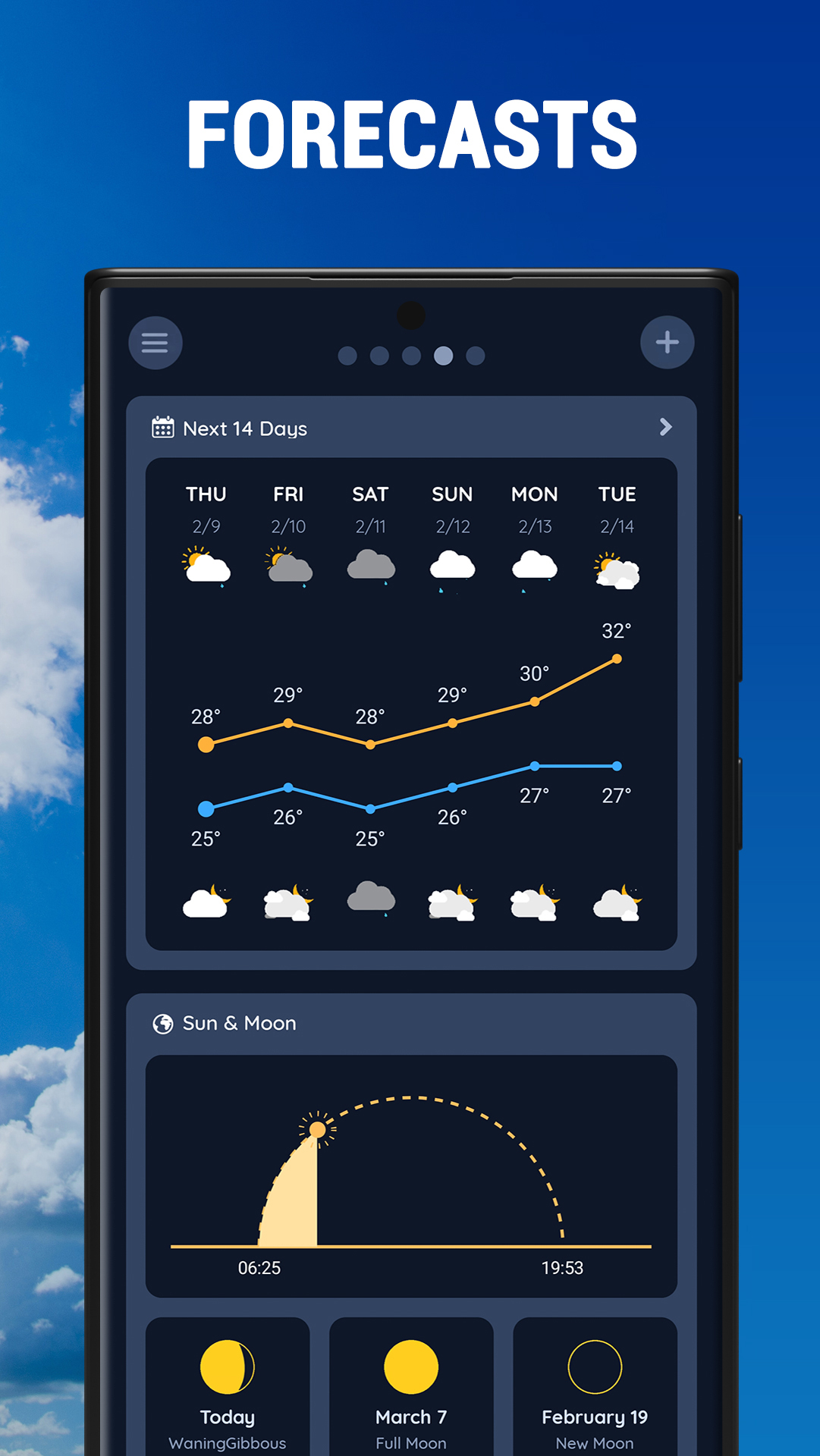 اسکرین شات 2 برنامه iOweather – Weather Forecast