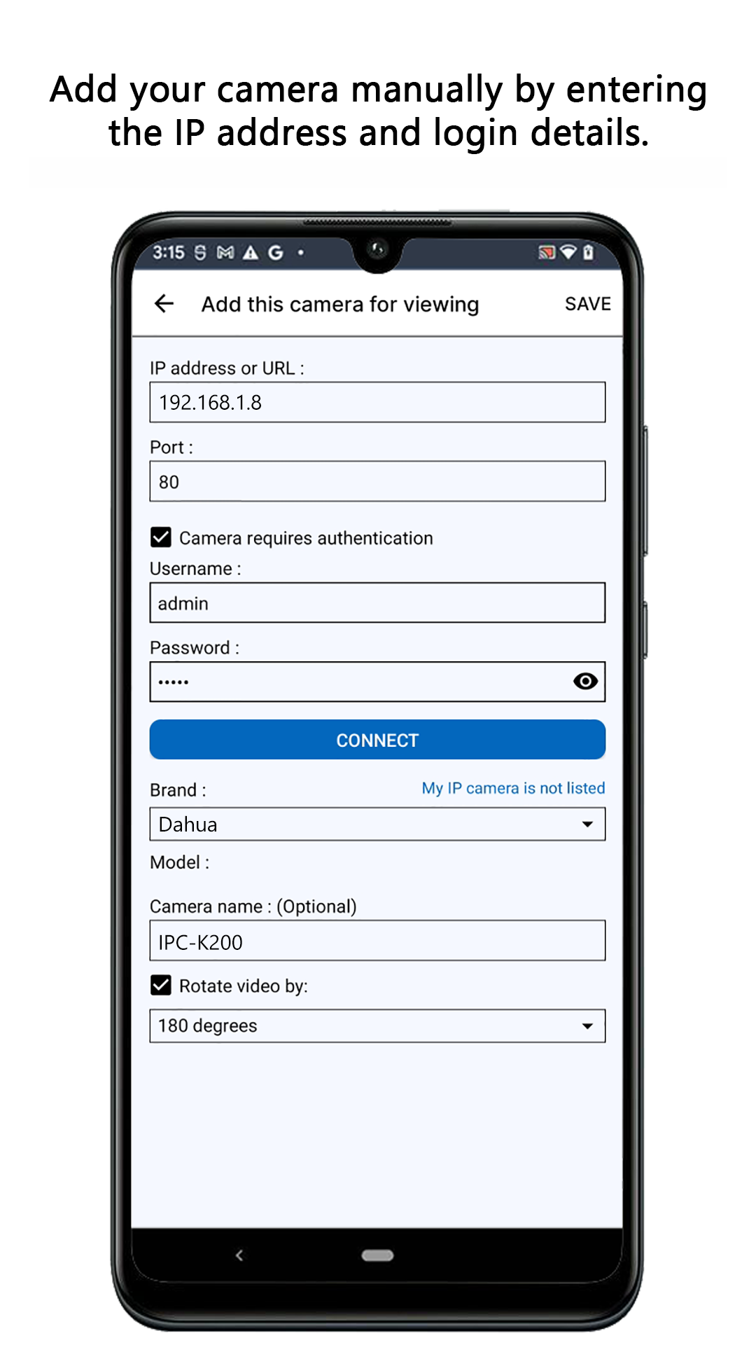 اسکرین شات 2 برنامه IP Camera Monitor