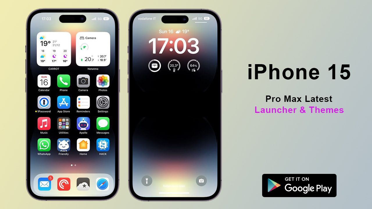 اسکرین شات 1 برنامه iPhone 15 Pro Max Launcher