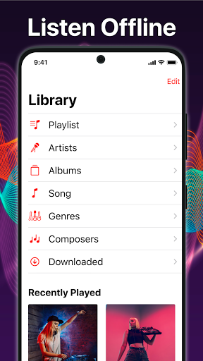 اسکرین شات 5 برنامه iPlayer OS14: Music Free Player 2021 - EQ Player