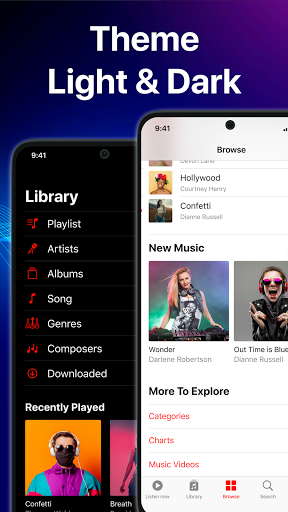 اسکرین شات 4 برنامه iPlayer OS14: Music Free Player 2021 - EQ Player
