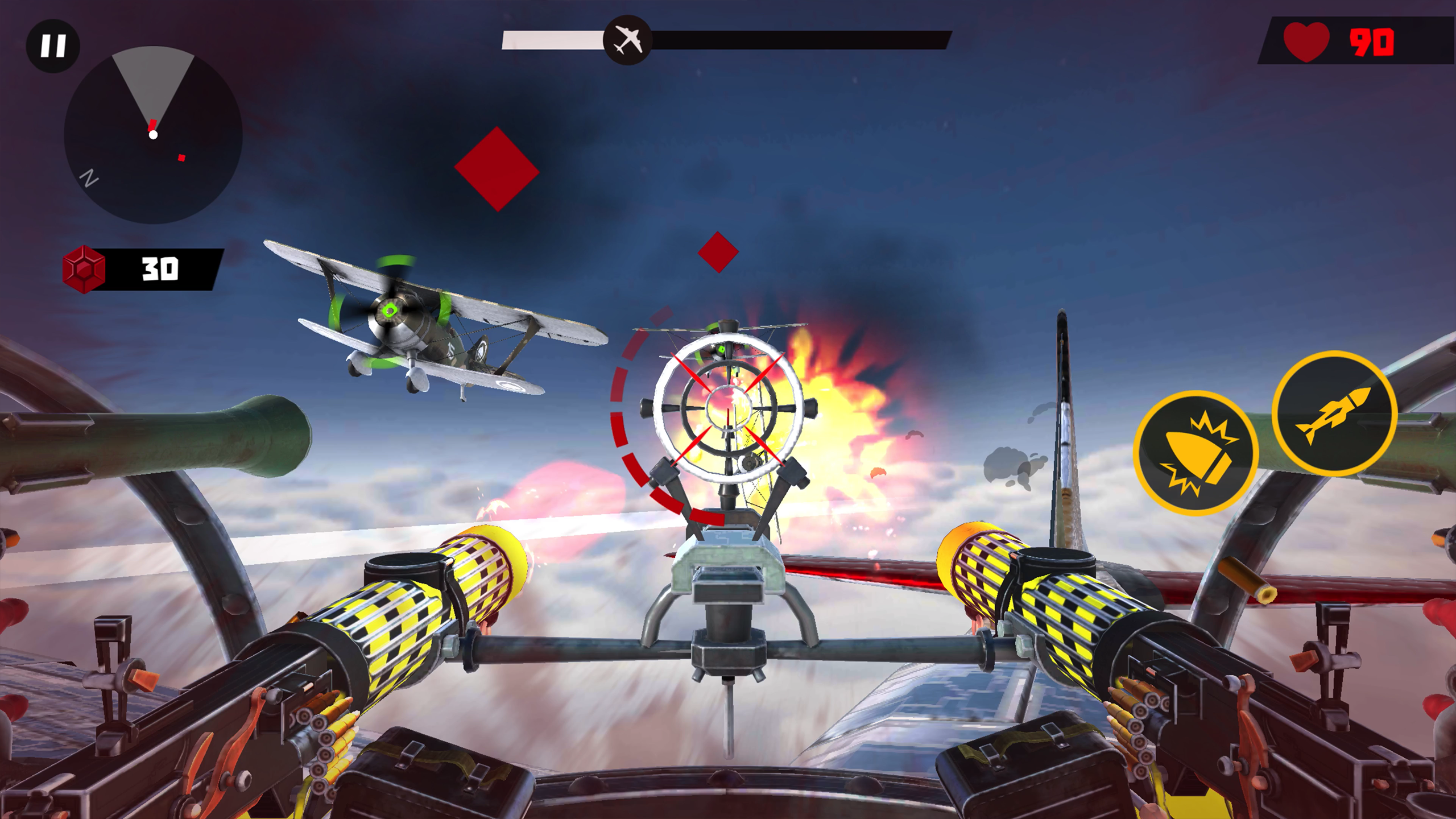اسکرین شات 3 بازی Gunner War - Air combat Sky