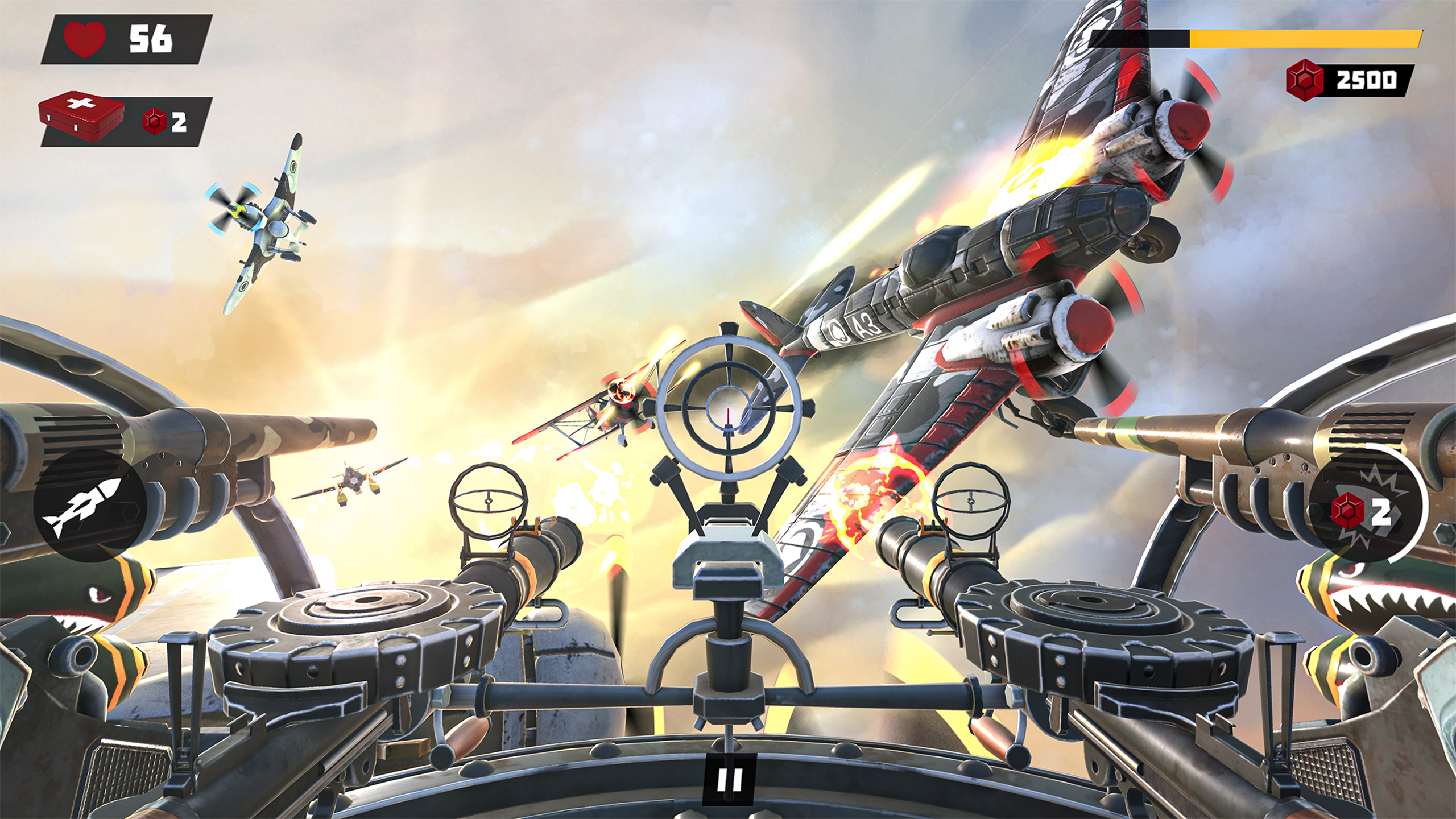 اسکرین شات 4 بازی Gunner War - Air combat Sky