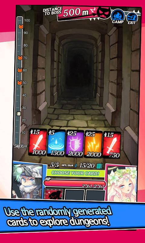 اسکرین شات 2 بازی Dungeon&Girls: Card Battle RPG