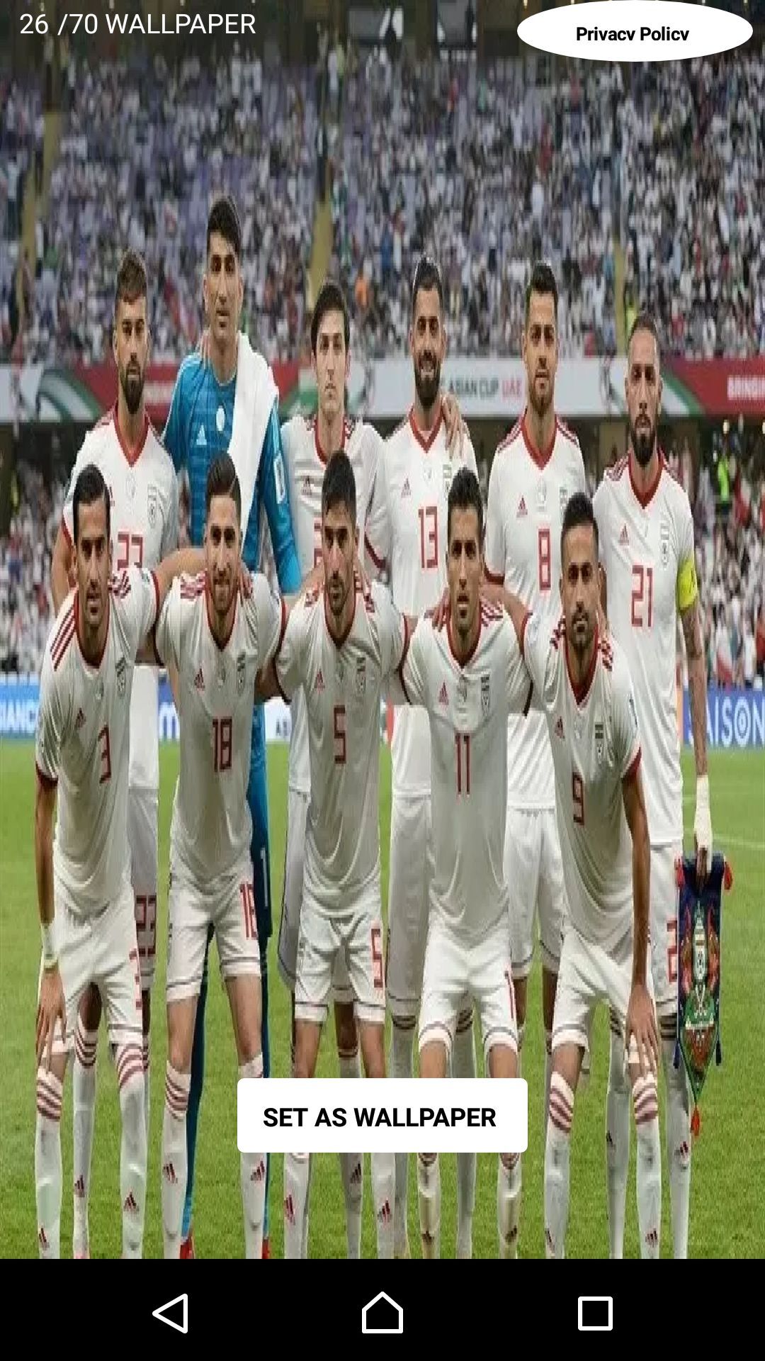 اسکرین شات 22 برنامه بازیکنان فوتبال ایرانی HD+ 1 پس زمینه