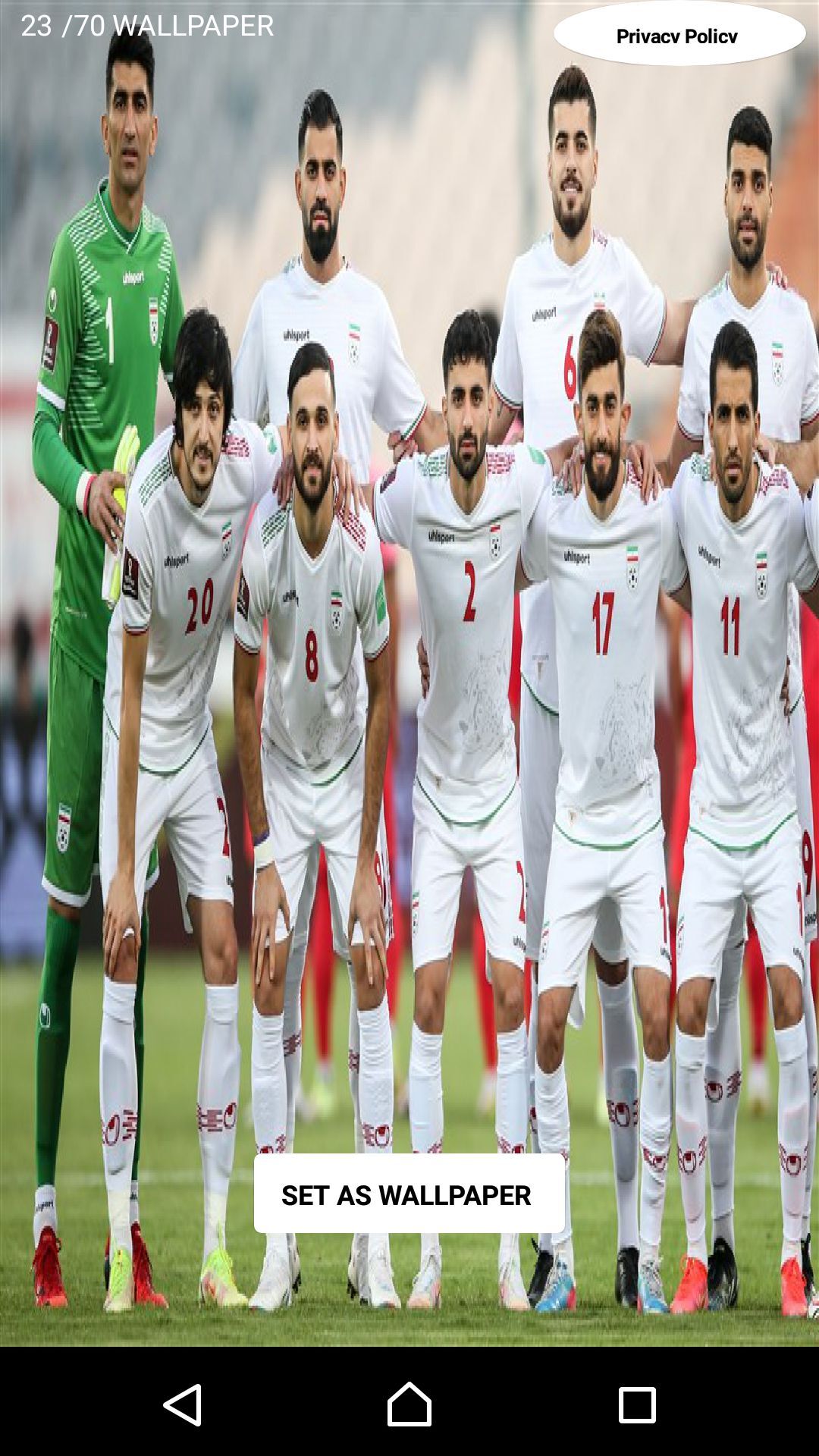 اسکرین شات 19 برنامه بازیکنان فوتبال ایرانی HD+ 1 پس زمینه