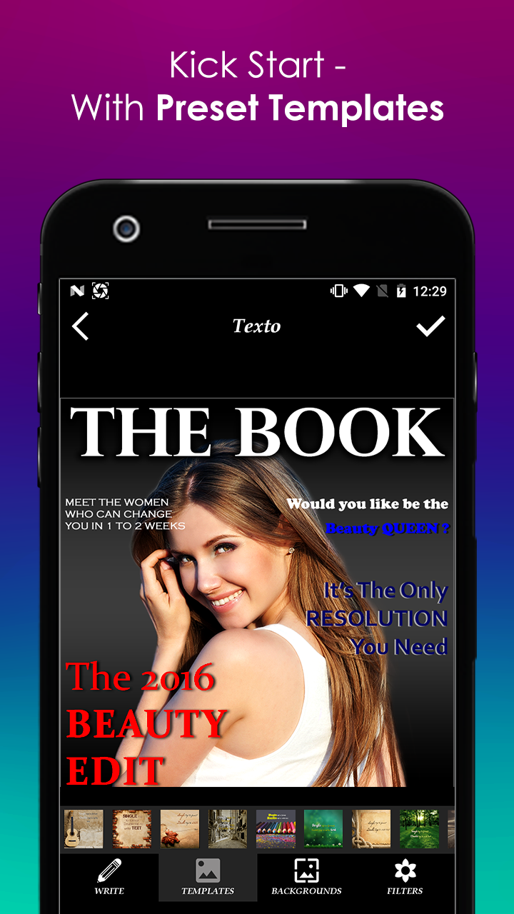 اسکرین شات 4 برنامه TextO Pro - Write on Photos