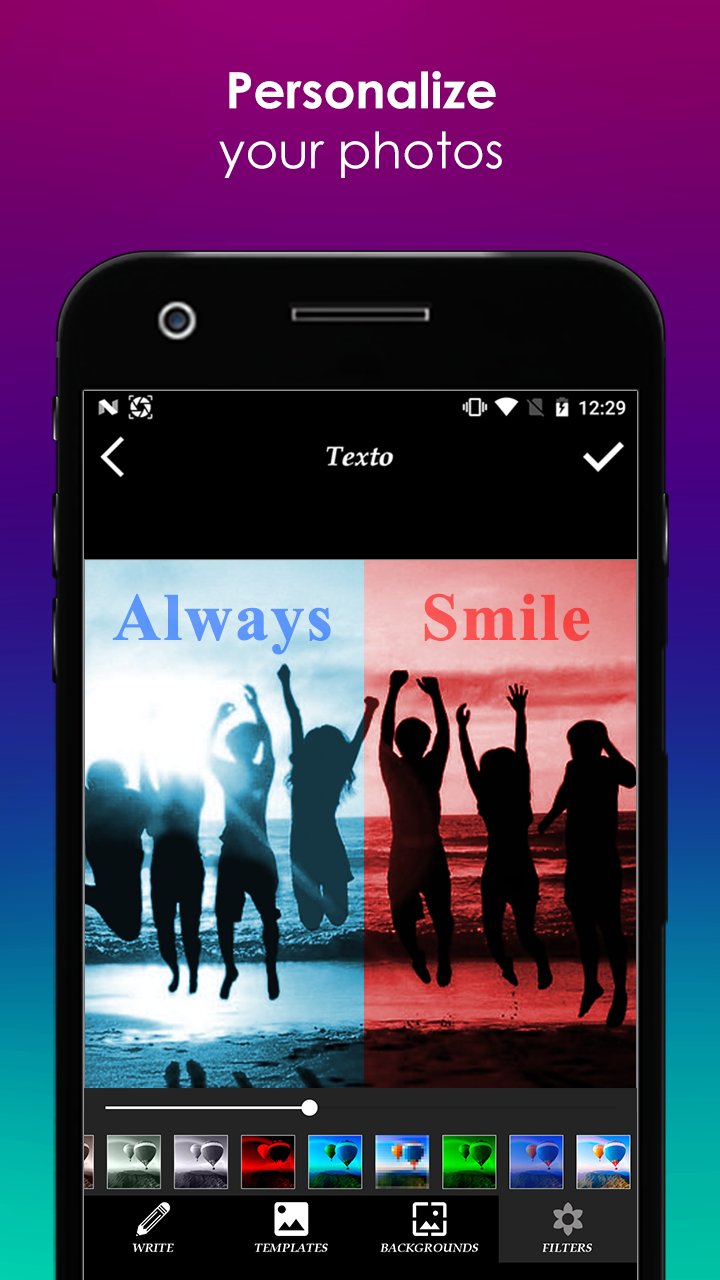 اسکرین شات 2 برنامه TextO Pro - Write on Photos