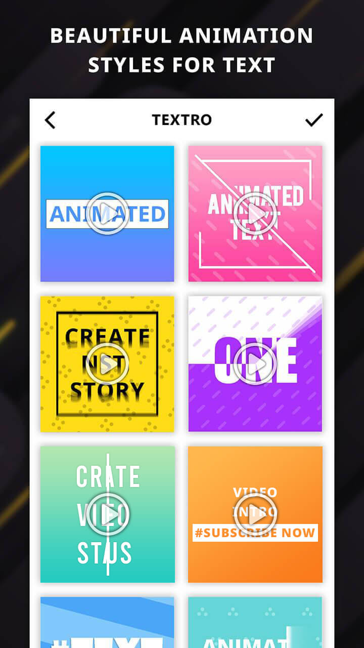 اسکرین شات 5 برنامه Textro: Animated Text Video