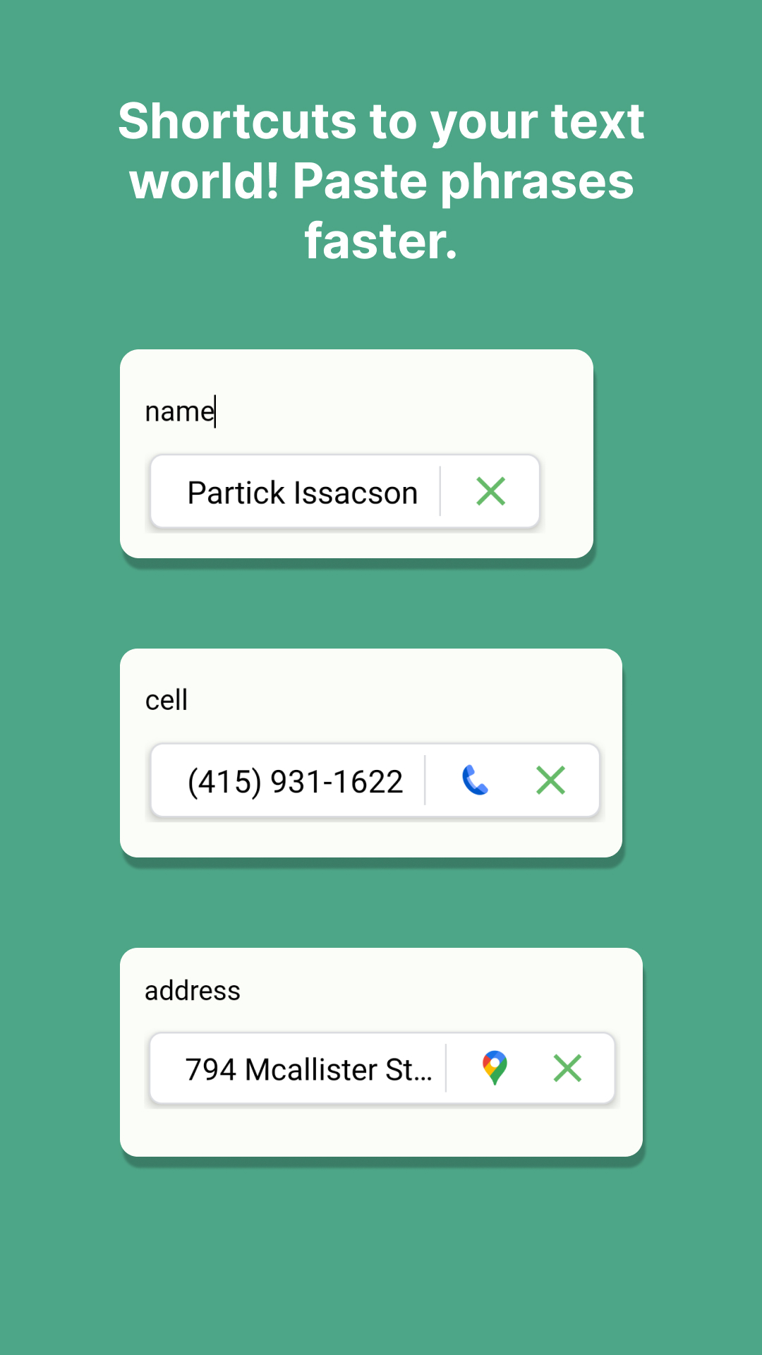 اسکرین شات 1 برنامه Text Expander - Texpand