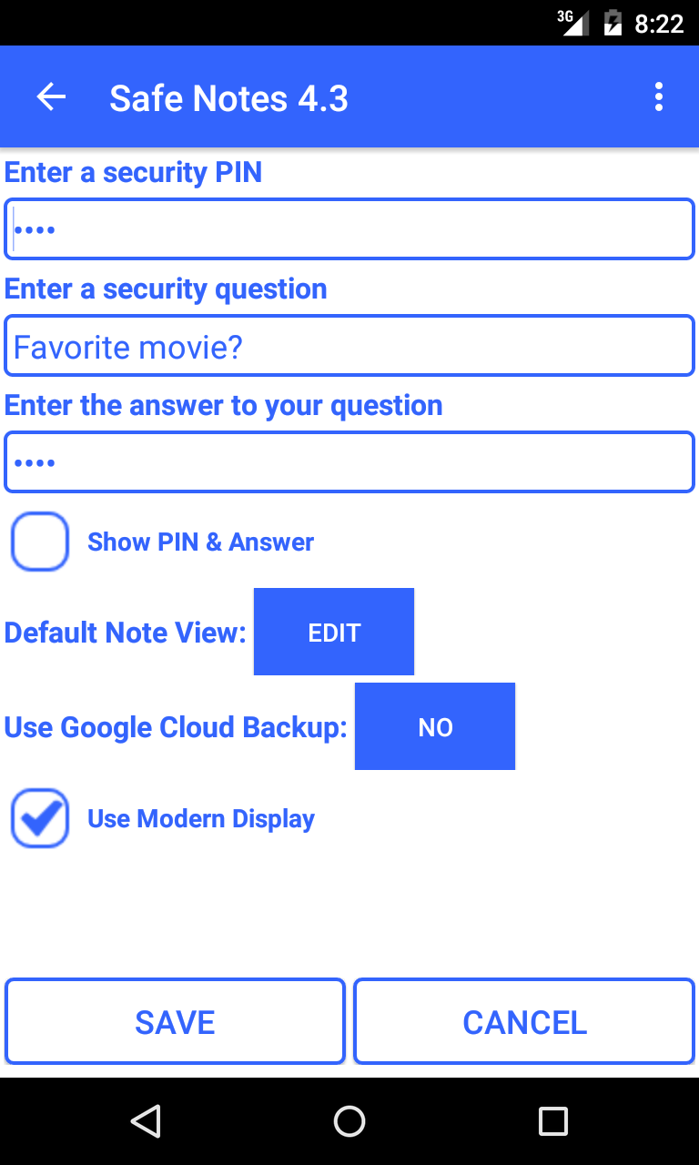 اسکرین شات 3 برنامه Safe Notes is a secure notepad