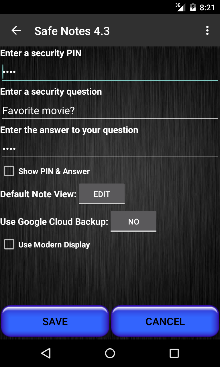 اسکرین شات 7 برنامه Safe Notes is a secure notepad