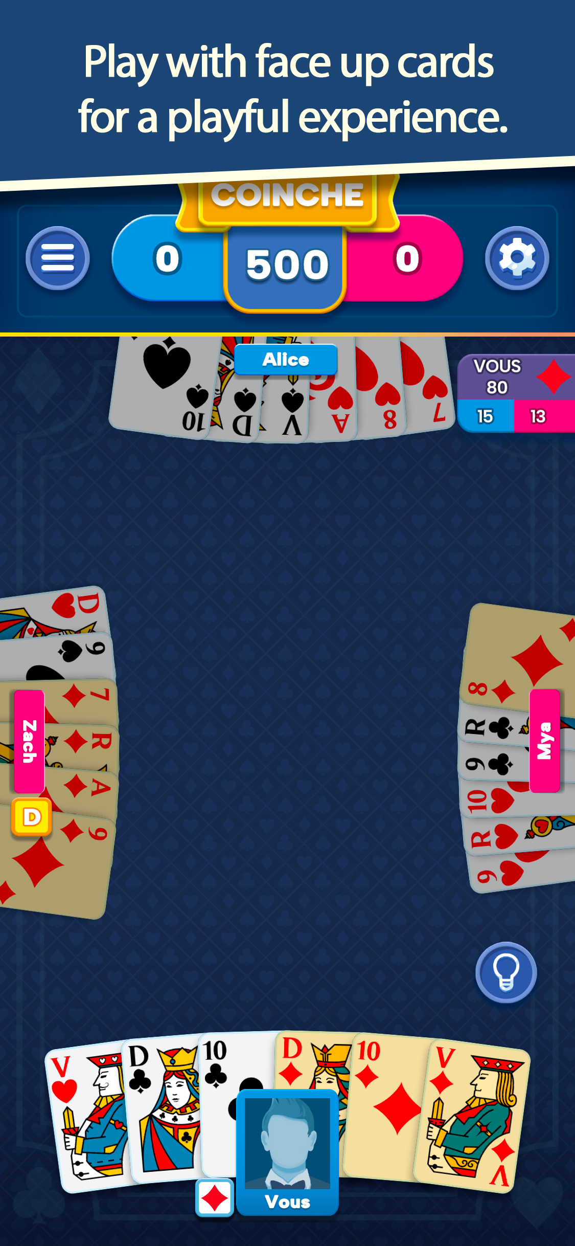 اسکرین شات 5 بازی Belote & Coinche Classic