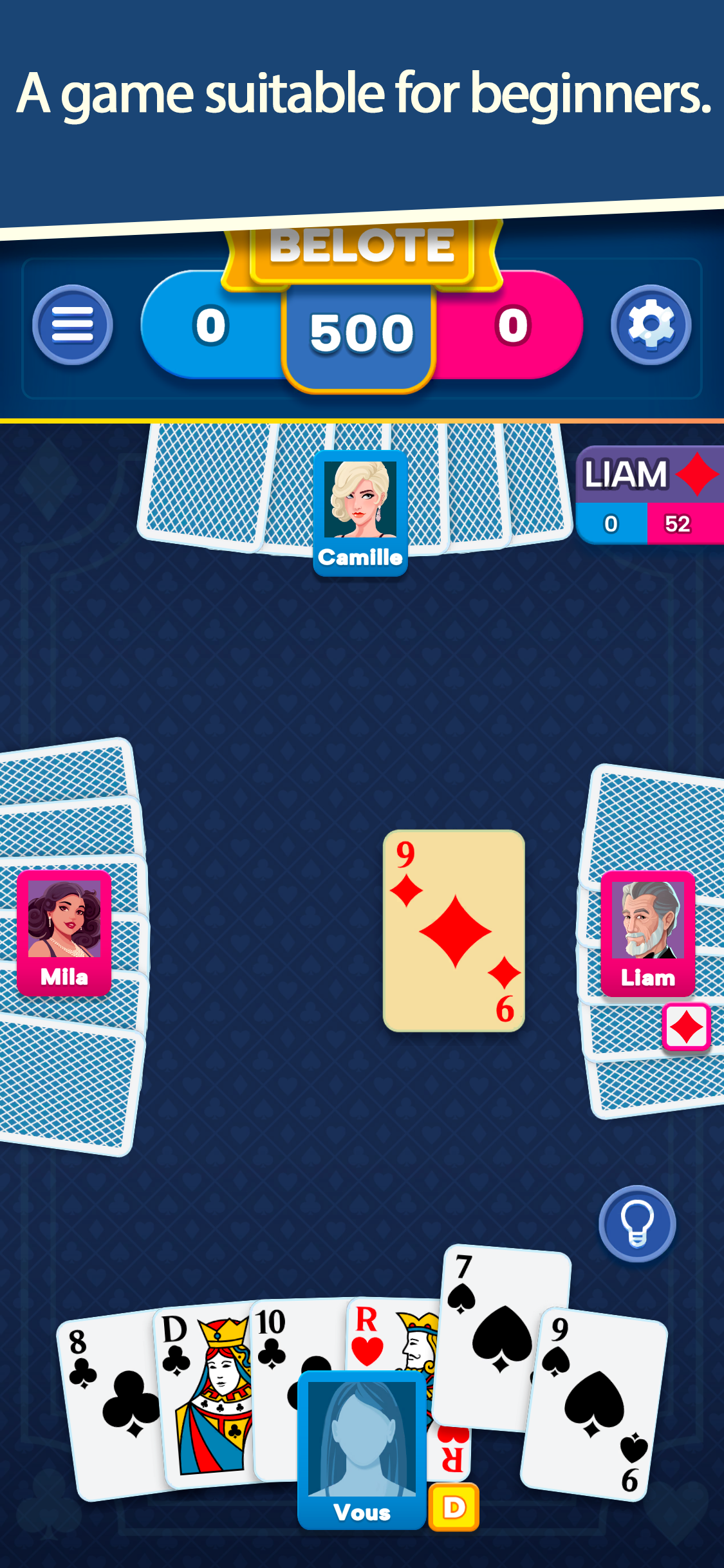 اسکرین شات 4 بازی Belote & Coinche Classic