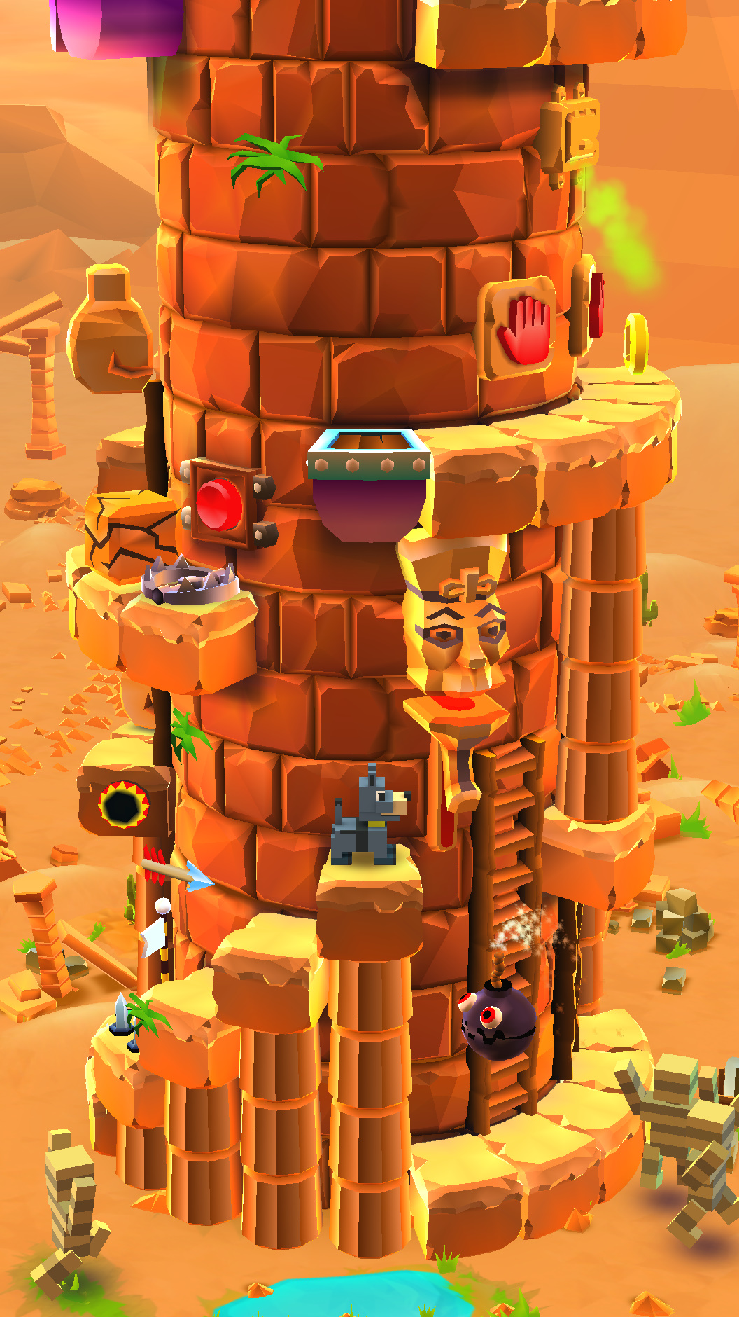 اسکرین شات 4 بازی Blocky Castle: Tower Climb