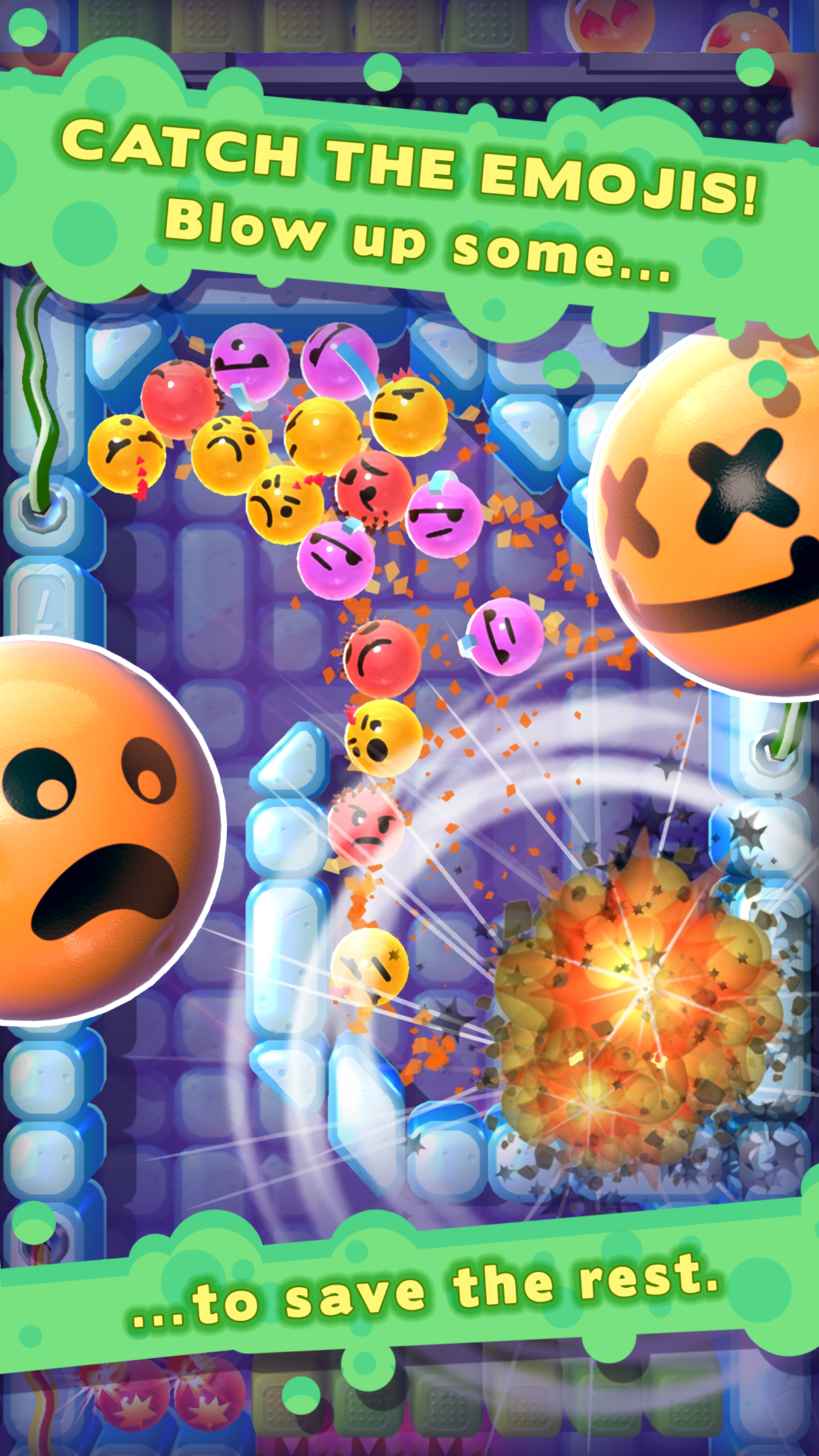 اسکرین شات 2 بازی Rolling Down: Emoji Adventure
