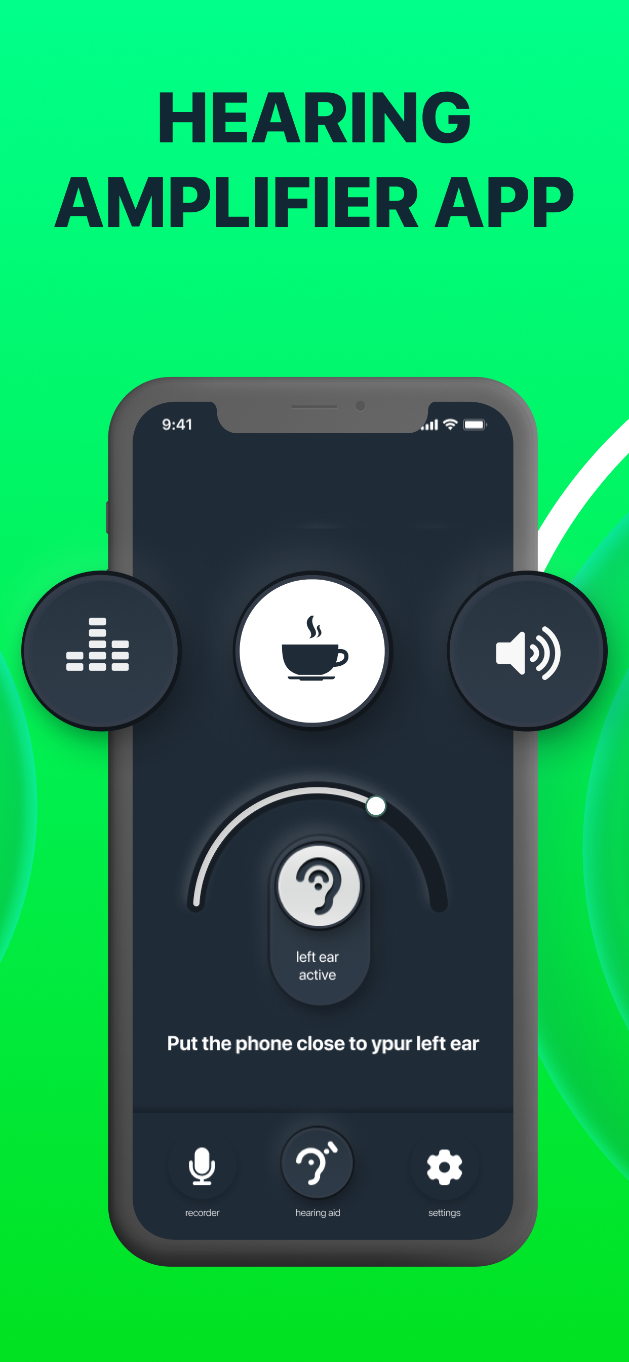 اسکرین شات 2 برنامه Listening device, Hearing Aid