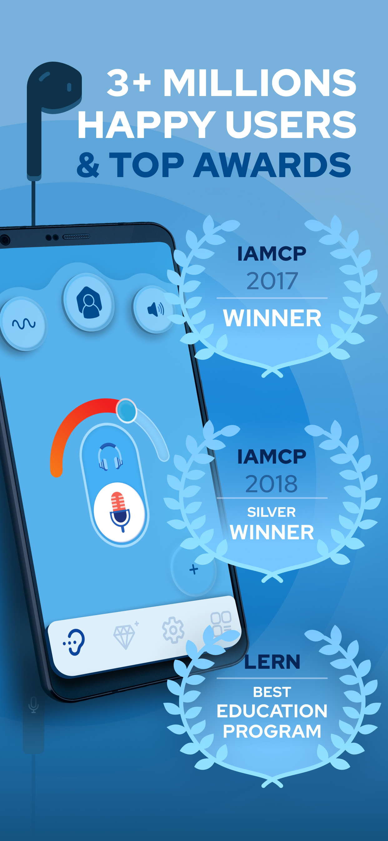 اسکرین شات 1 برنامه HEARING AID APP:PETRALEX 4 EAR