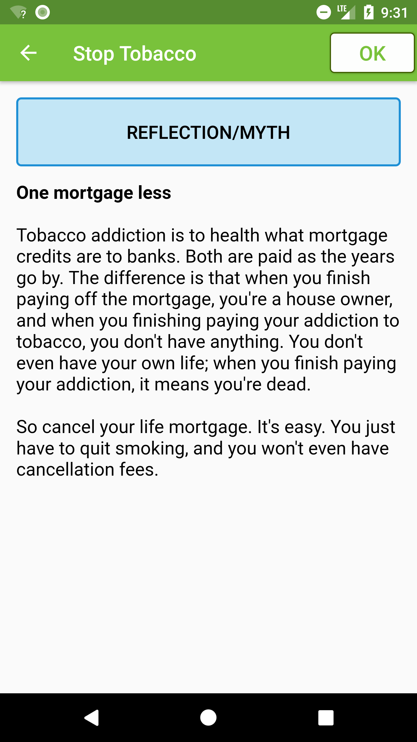 اسکرین شات 7 برنامه Stop Tobacco. Quit Smoking App
