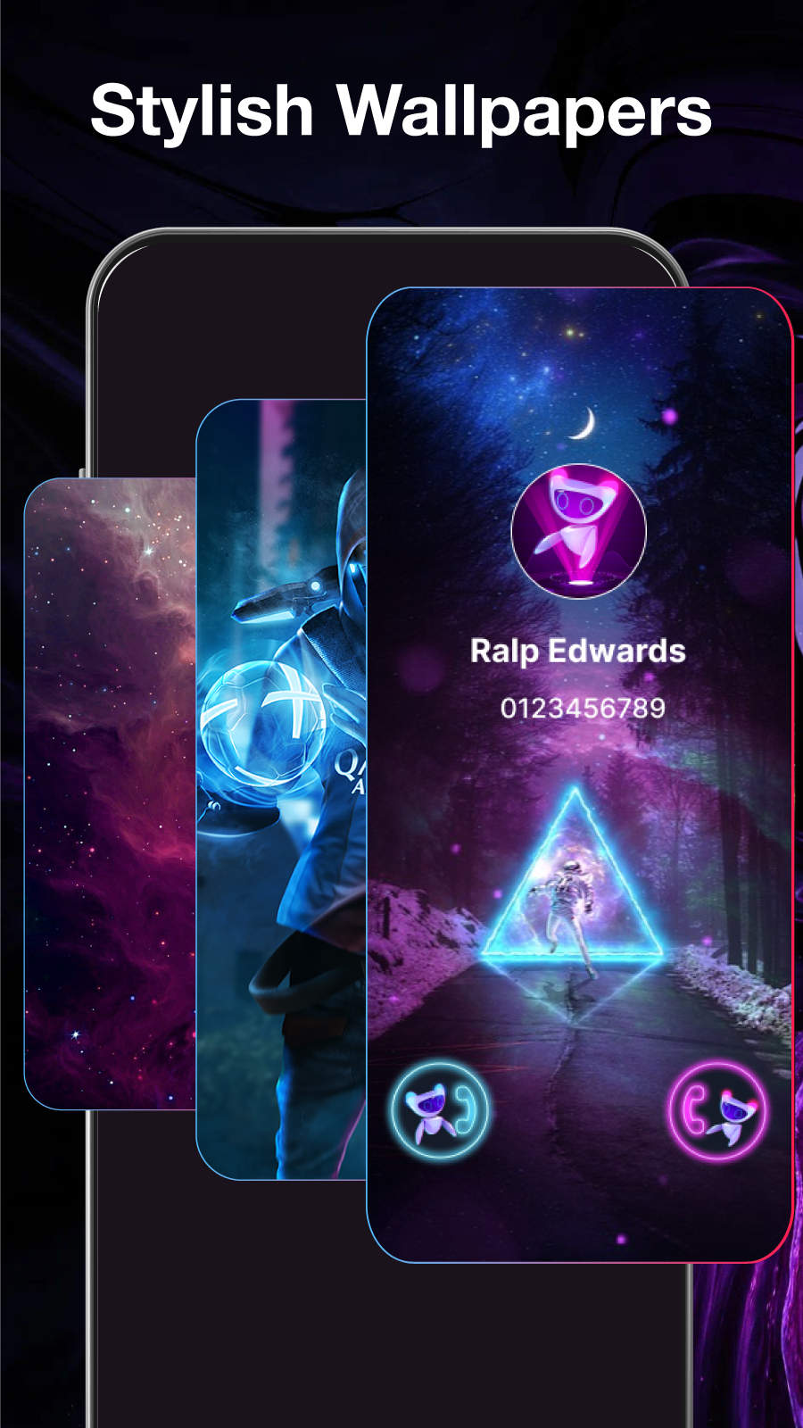 اسکرین شات 2 برنامه Color Phone: Call Screen Theme