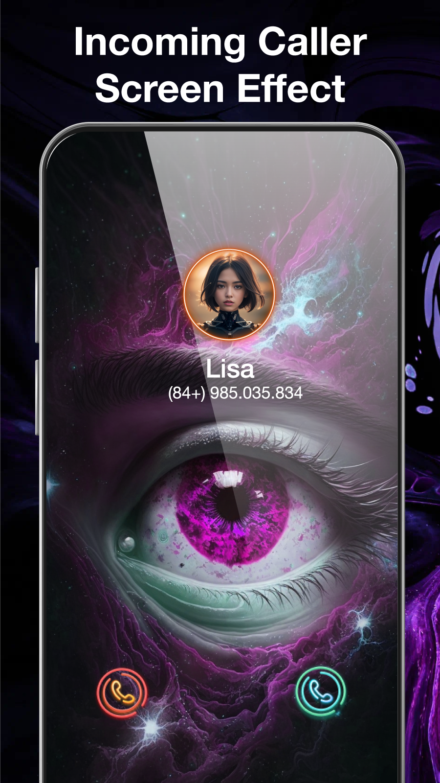 اسکرین شات 3 برنامه Color Phone: Call Screen Theme