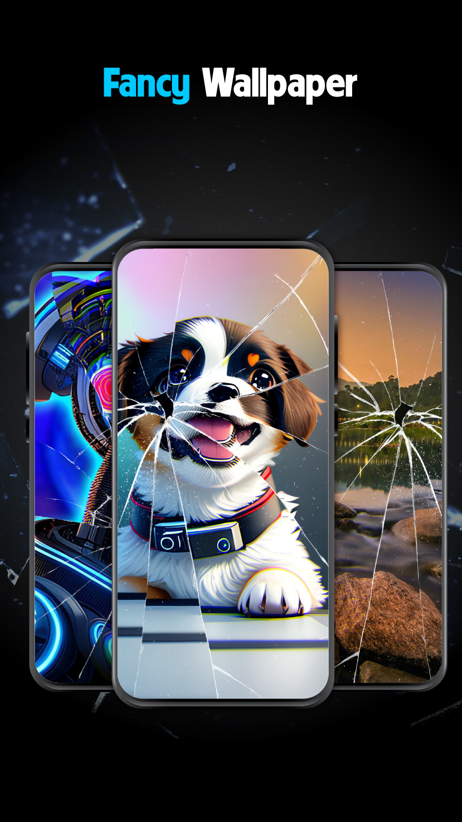 اسکرین شات 4 برنامه Broken Screen Prank Wallpaper