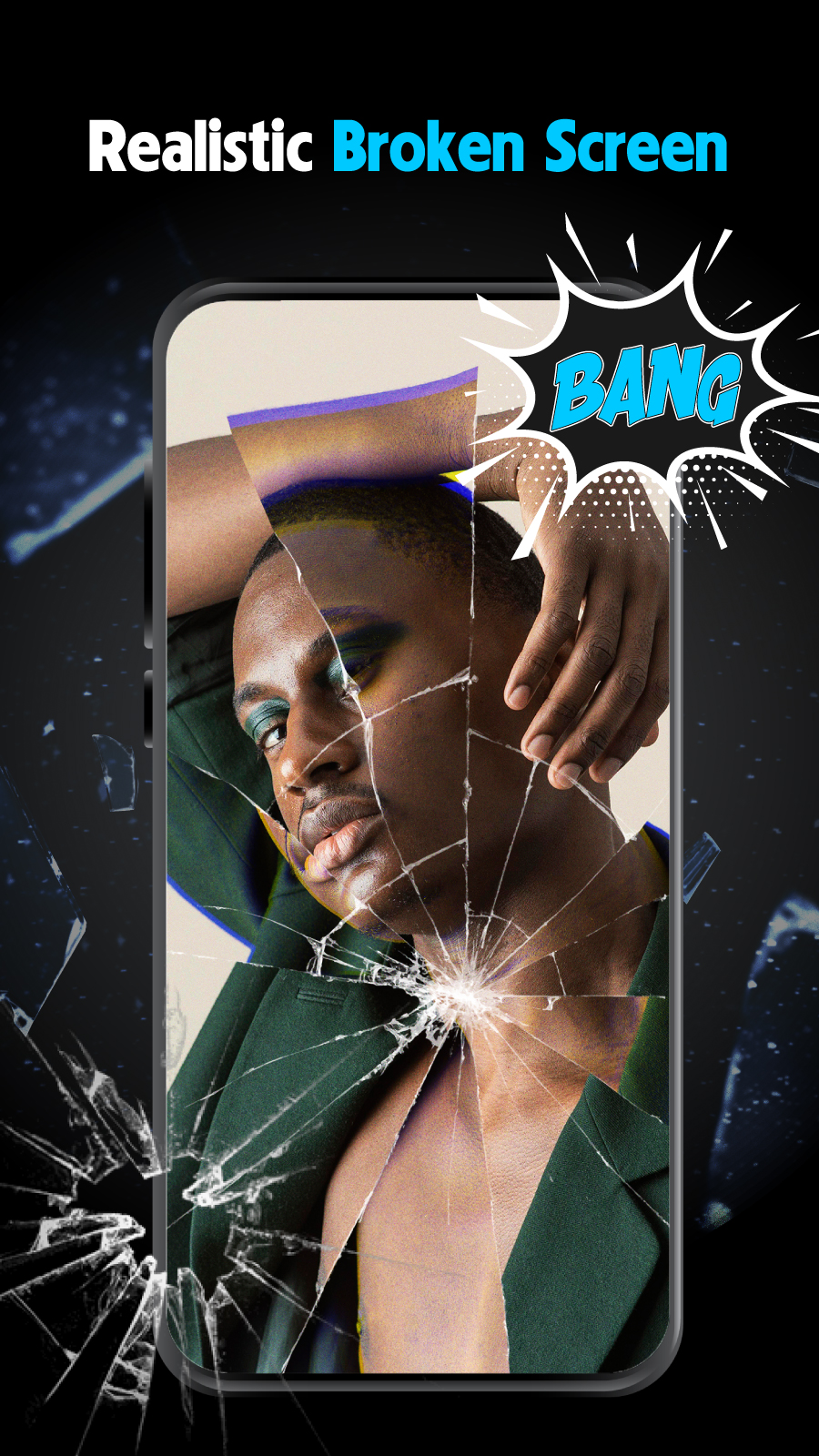 اسکرین شات 5 برنامه Broken Screen Prank Wallpaper