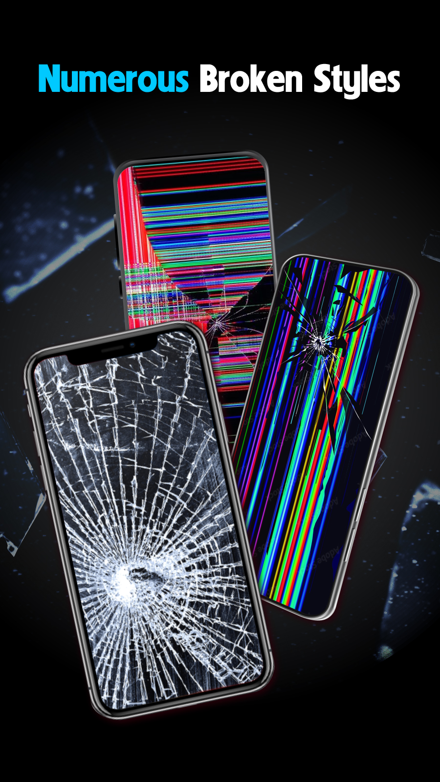 اسکرین شات 2 برنامه Broken Screen Prank Wallpaper
