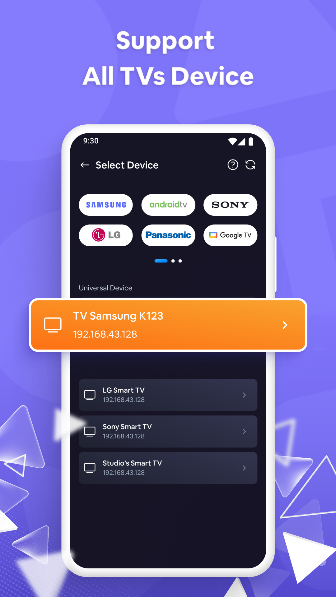 اسکرین شات 3 برنامه Universal TV Remote Control