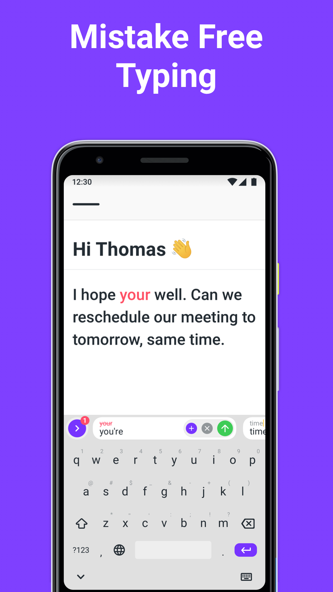 اسکرین شات 1 برنامه Typeright: Grammar Checker