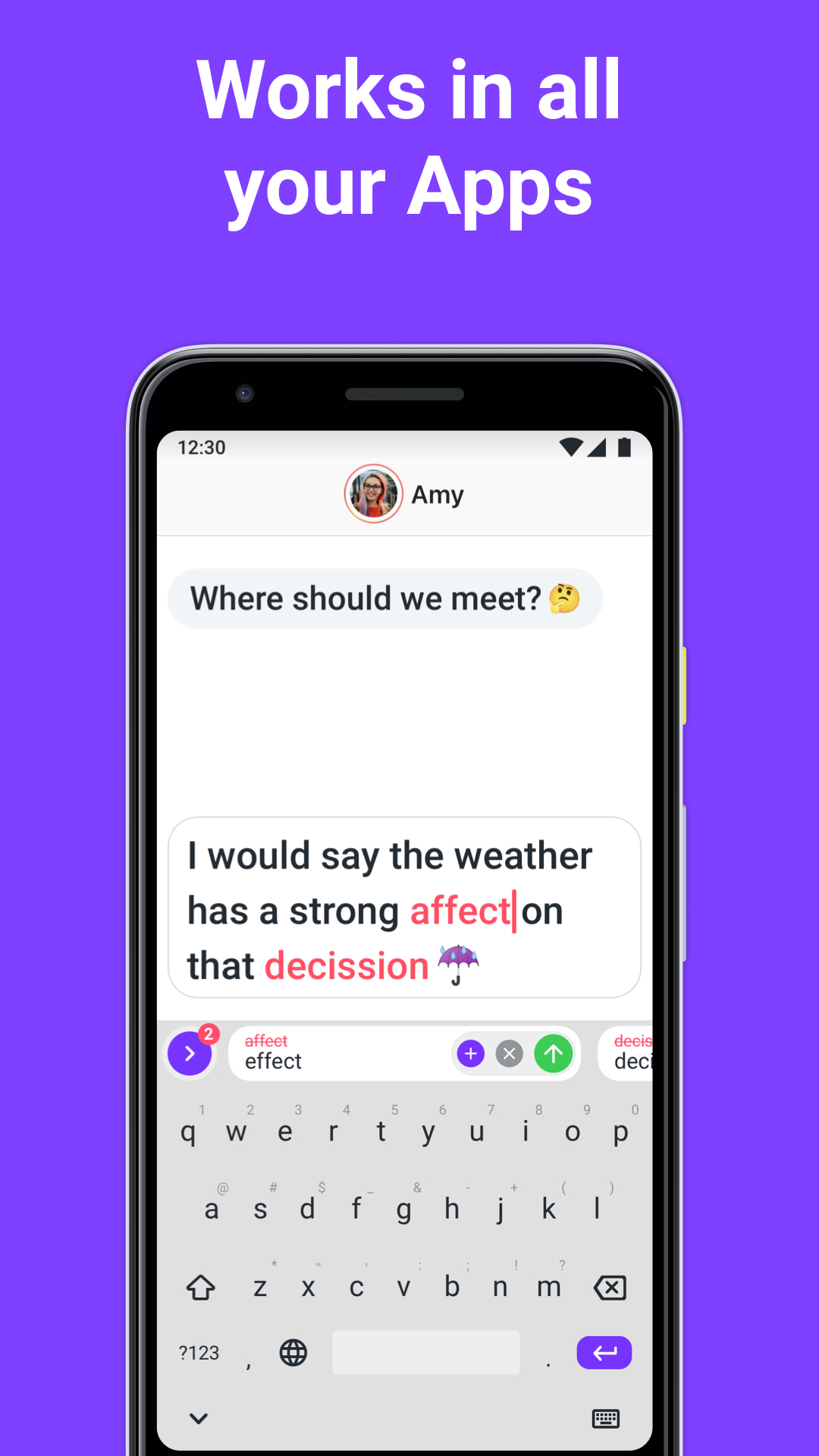 اسکرین شات 2 برنامه Typeright: Grammar Checker