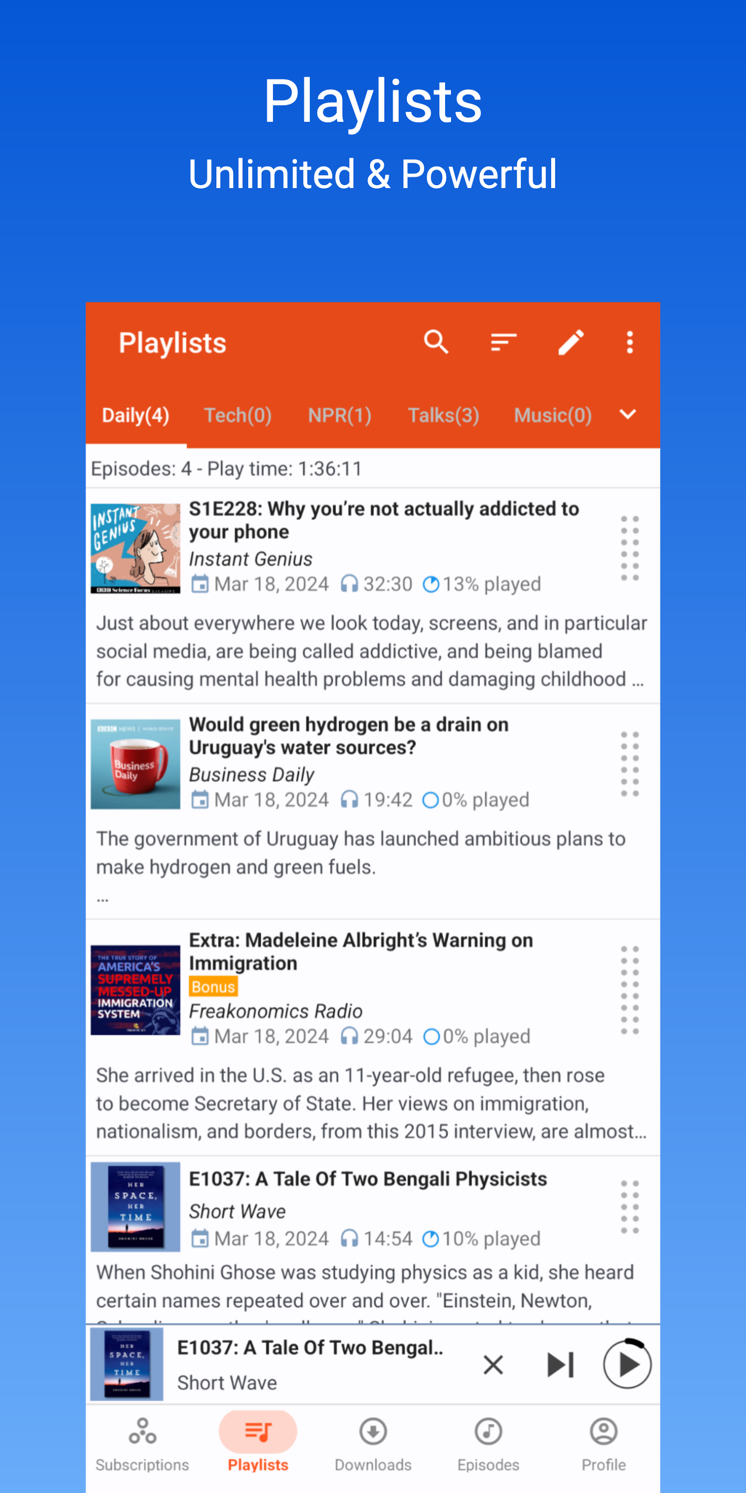 اسکرین شات 4 برنامه Podcast Republic - Podcast app