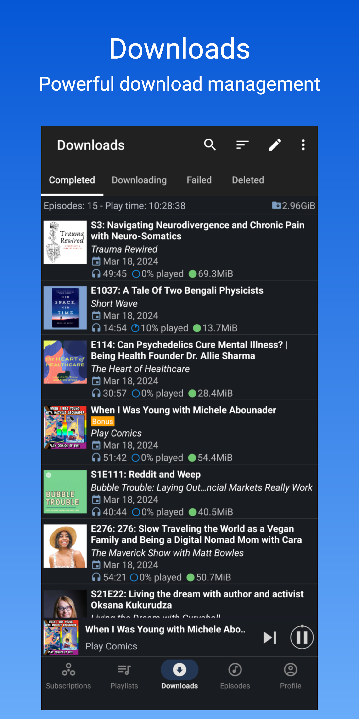 اسکرین شات 5 برنامه Podcast Republic - Podcast app