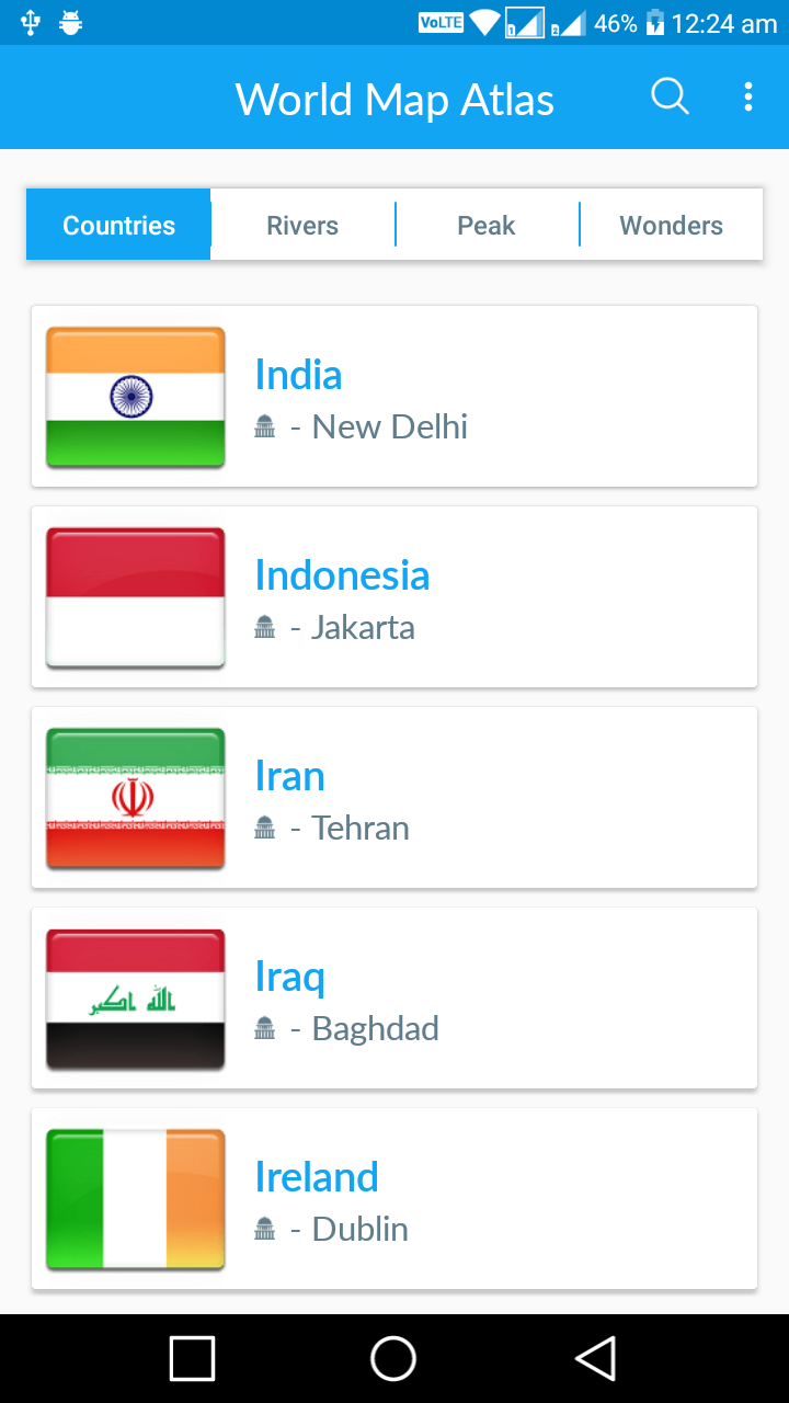 اسکرین شات 1 برنامه Offline World Map